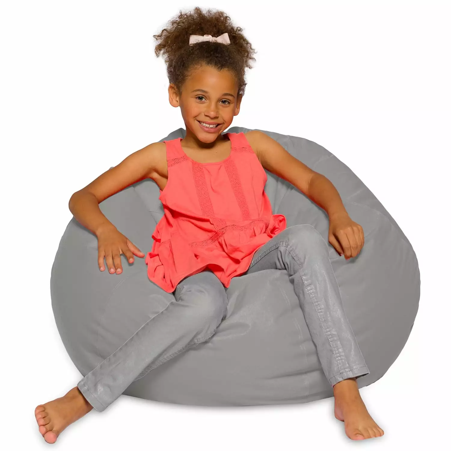 Posh Creations Bean Bag Chair. Kids. 2.25 ft. Off-White