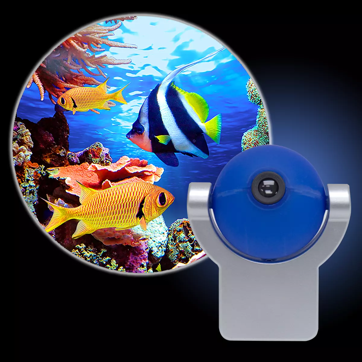 Projectables Tropical Fish LED Plug-In Light-Sensing Night Light. 11296