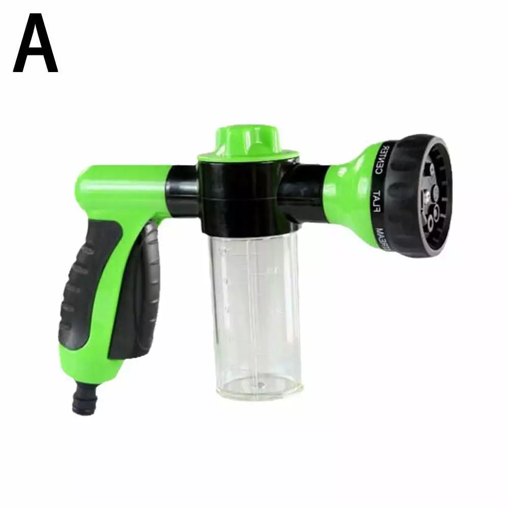 Pup Jet Dog Wash Garden Hose Nozzle with Soap Dispenser Sprayer Dog Foam Spray for Washing Car Showering Pet - Green