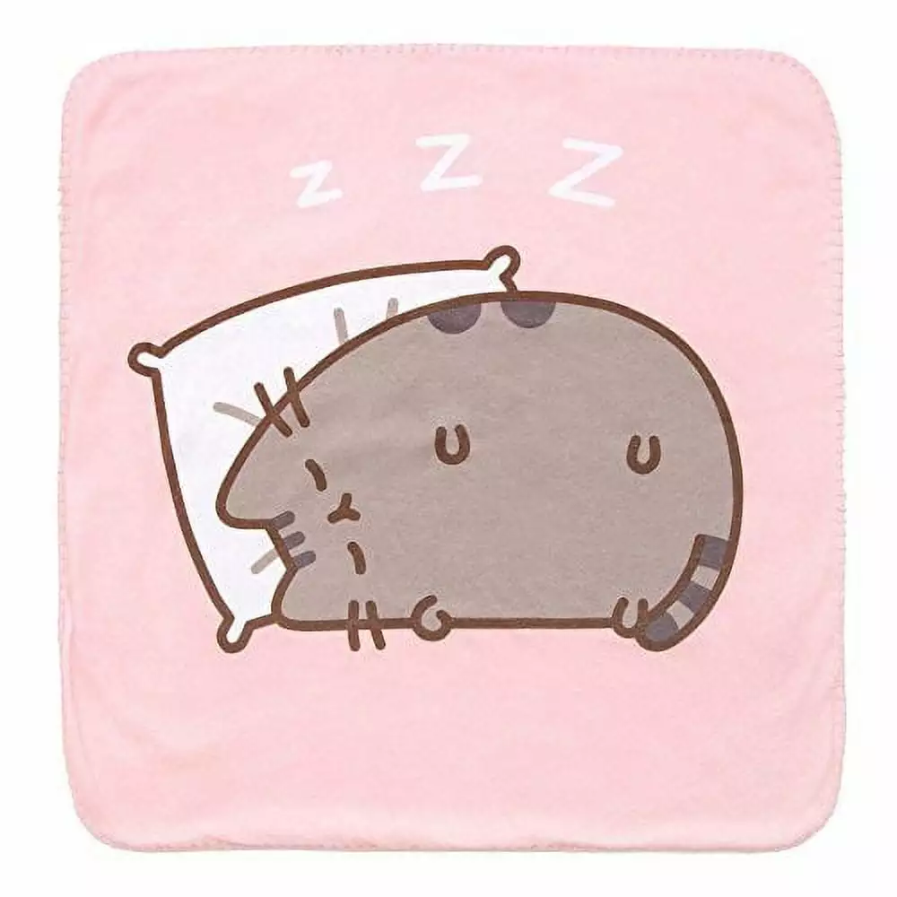 Pusheen 24 x 24 inches Cozy Cat Blanket Mini Throw Blanket for Pets Machine Washable (Zzzz Snooze)