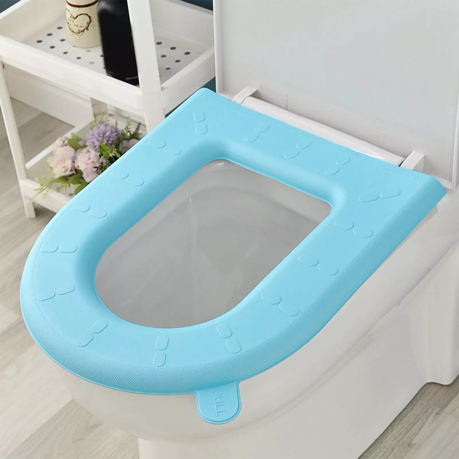 Qianying Summer Promotion.Clearance.EVA Toilet Seat Four Seasons Domestic Toilet Seat Ring Seat Lightweight Rainproof Seat Cover for Toilet Seat with Handle Catering for Different Seasons