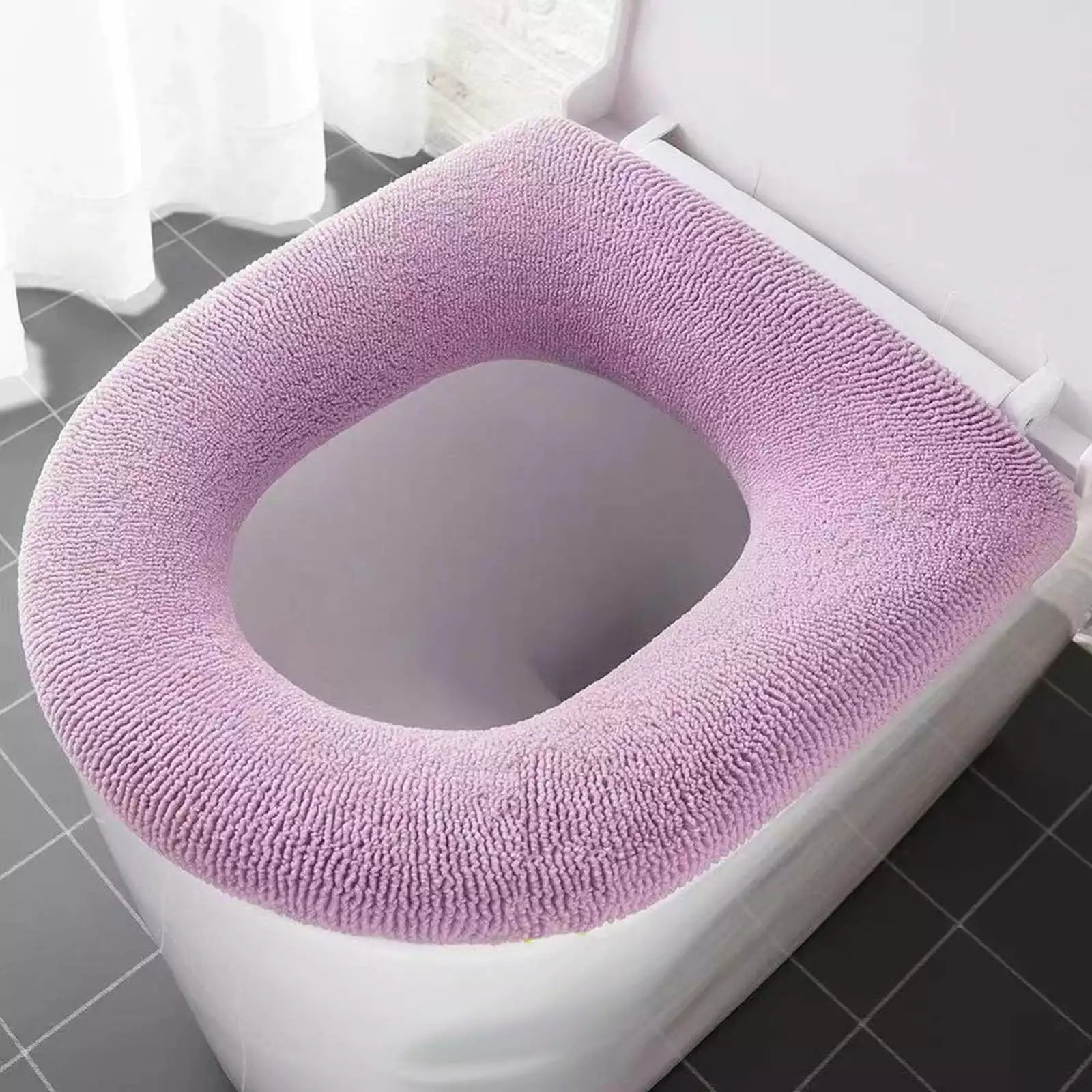 Qianying Toilet Seat Cushion Four Seasons Thickened Toilet Cover Knitted Toilet Seat Cushion Washable Household Toilet Cover