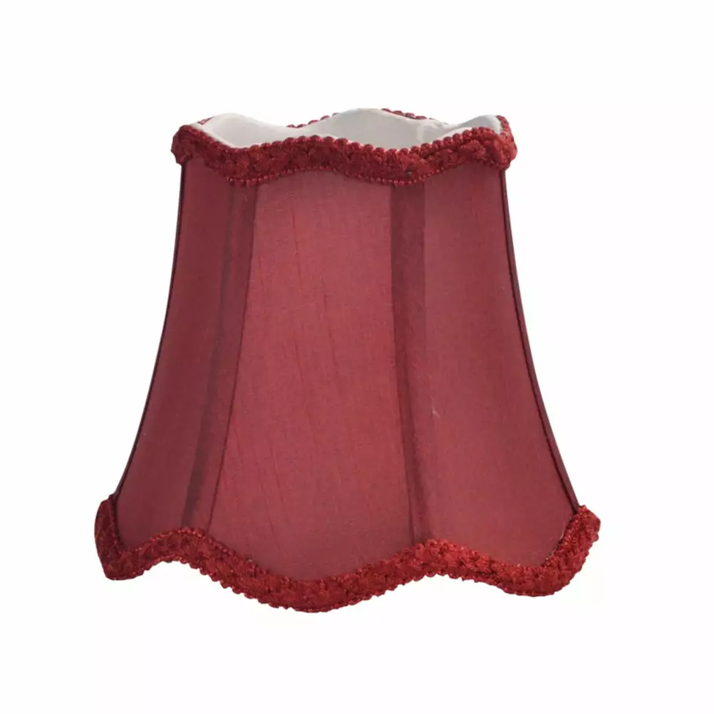 Qumonin Burlap Lamp Shade Pendant Light Cover for Ceiling Fan (Red)