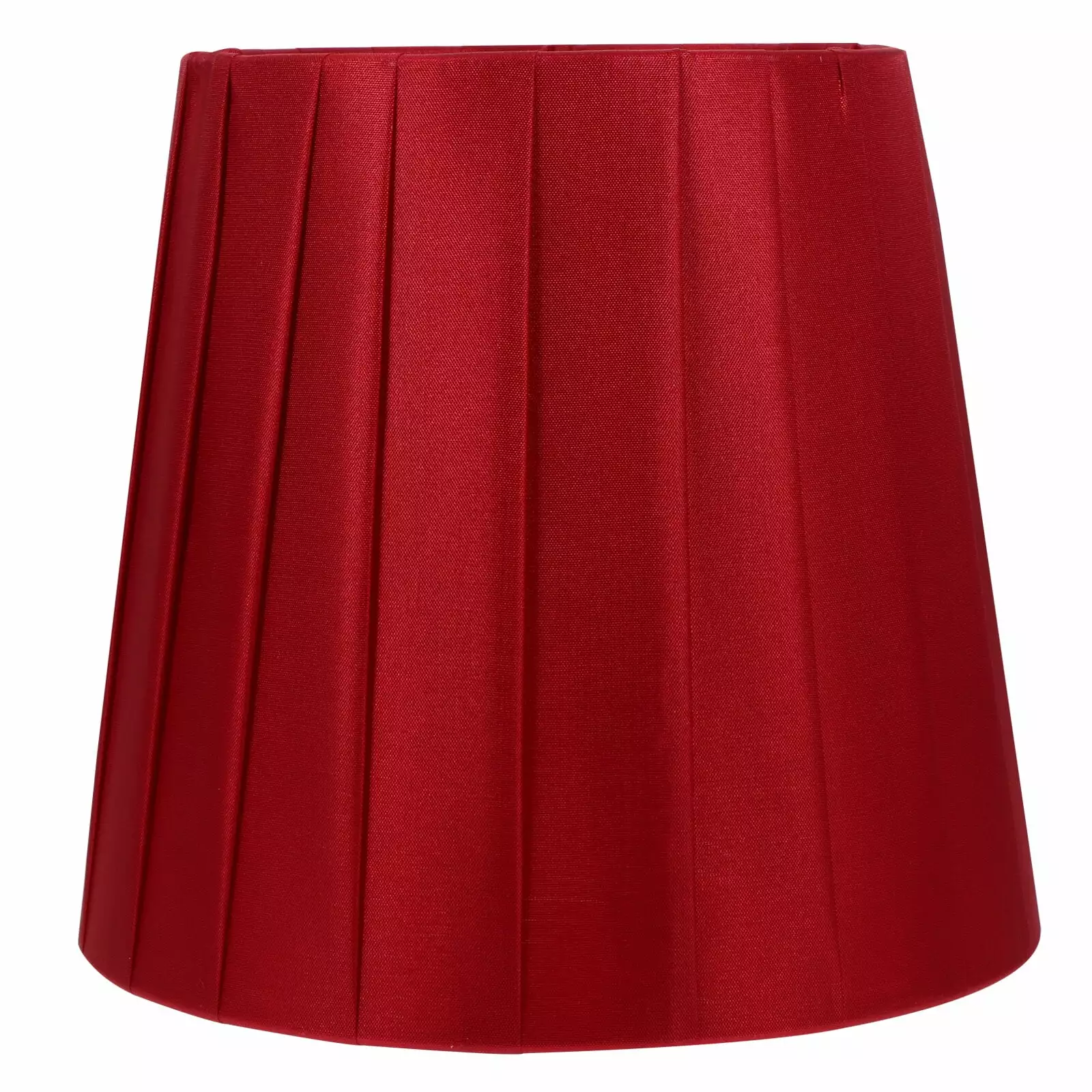 Qumonin Red Lamp Shade for Table/Floor Lamps - Pleated Clip-on Decor Cover (Red)