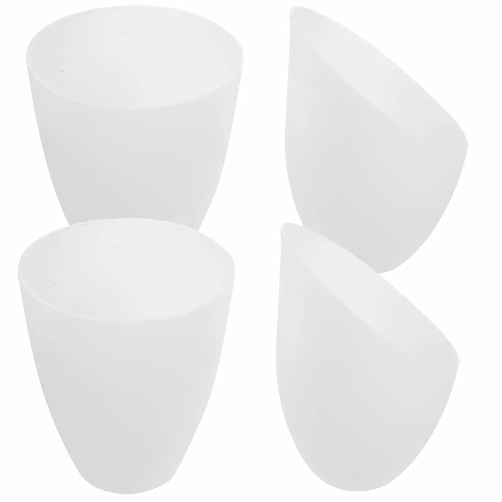 Qumonin White Plastic Lampshade Set for Pendant. Floor. Wall & Chandelier Lights (4pcs)