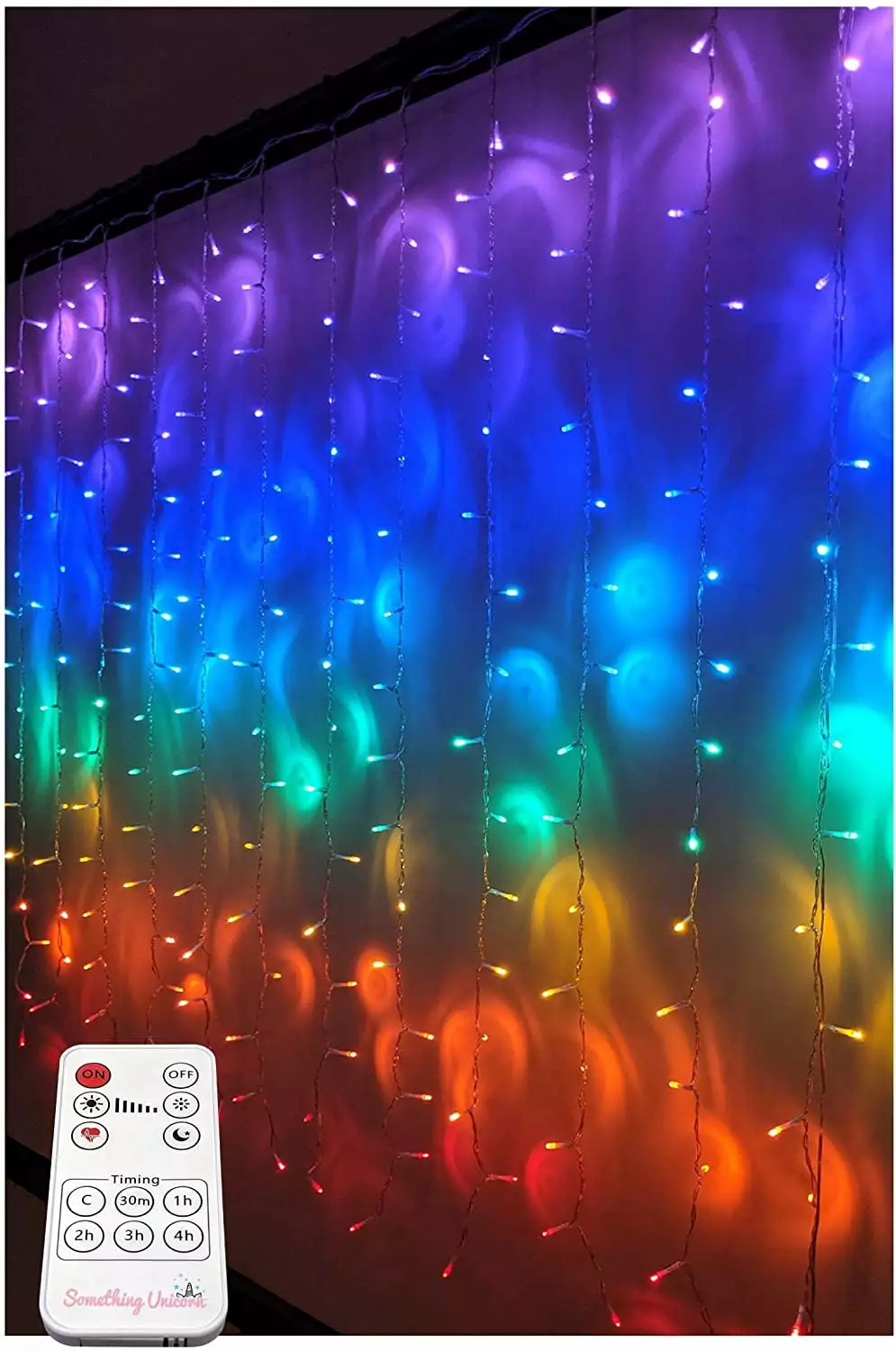 Rainbow LED Curtain Lights with Remote Control for Girls Room Unicorn Room Decoration - Something Unicorn