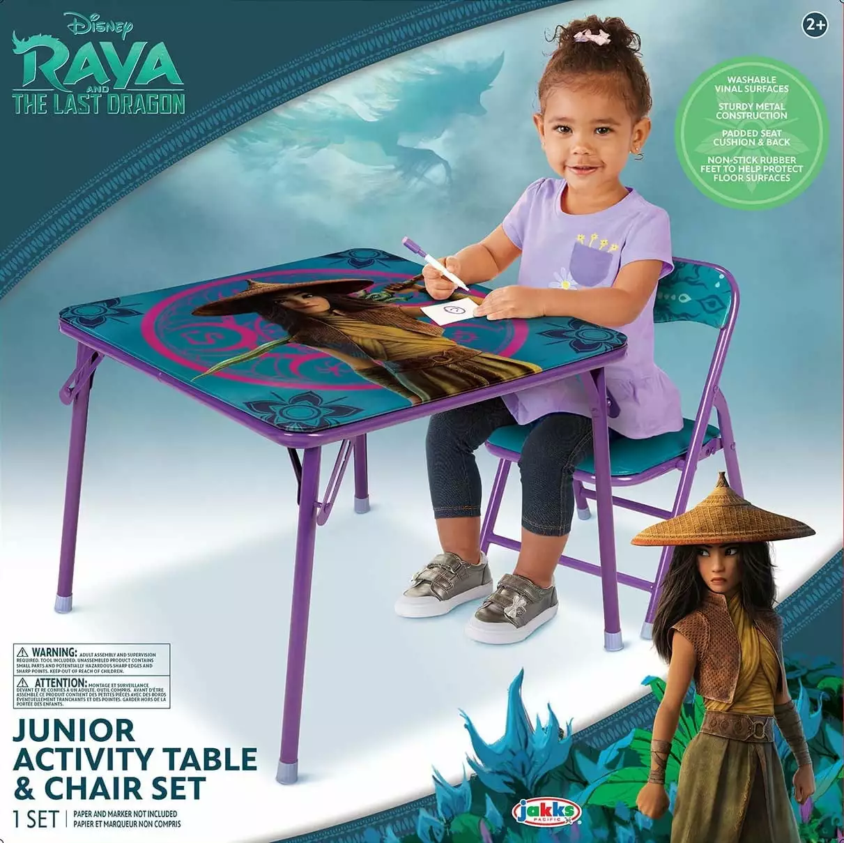 Raya And The Last Dragon Activity Table with 1 Chair Age Group 2-5 Child