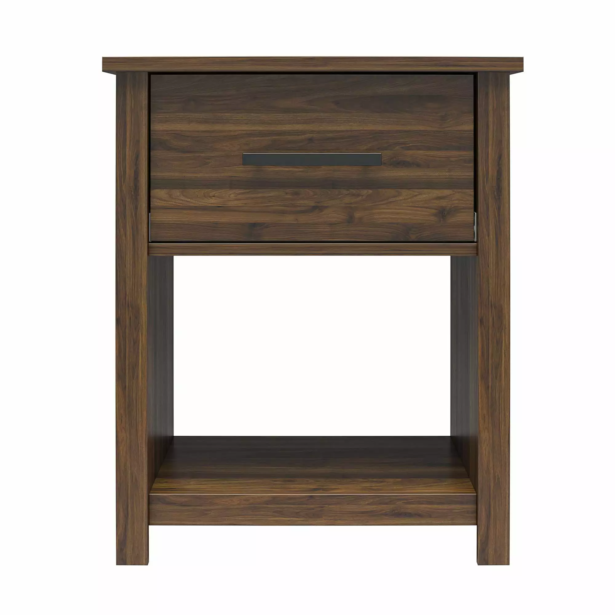 RealRooms EZ Build Brookshore 1-Drawer Nightstand. Walnut