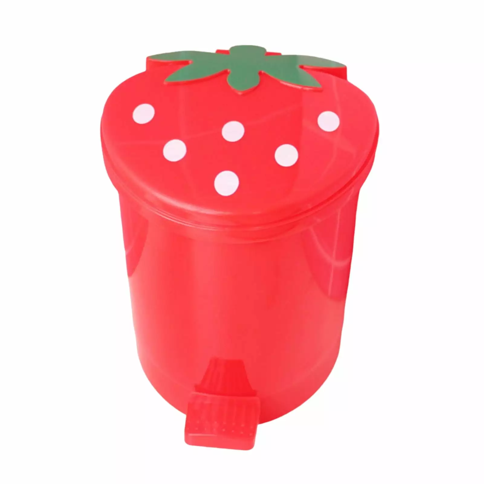 RichYS Trash Can Large-Capacity Good Weight Capacity Exquisite Shape Convenient High Durability Decorative Plastic Strawberry Style Waste Basket Garbage Container Home Supplies