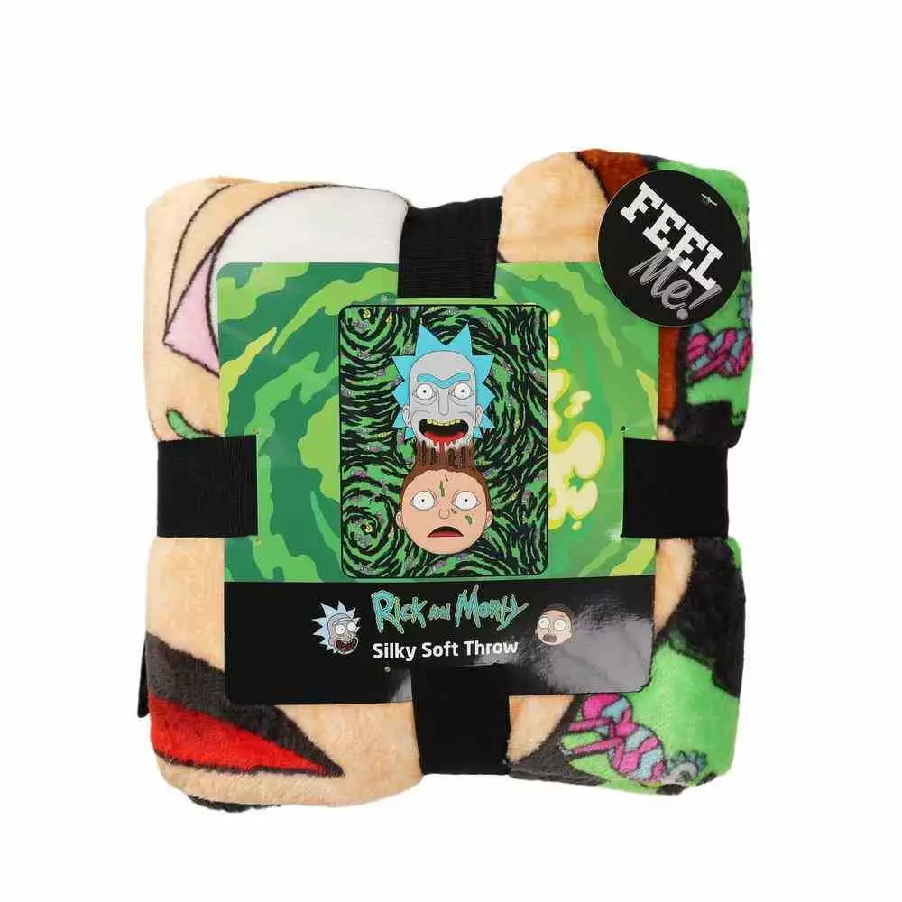 Rick & Morty Melt Together Silk Touch Throw Blanket