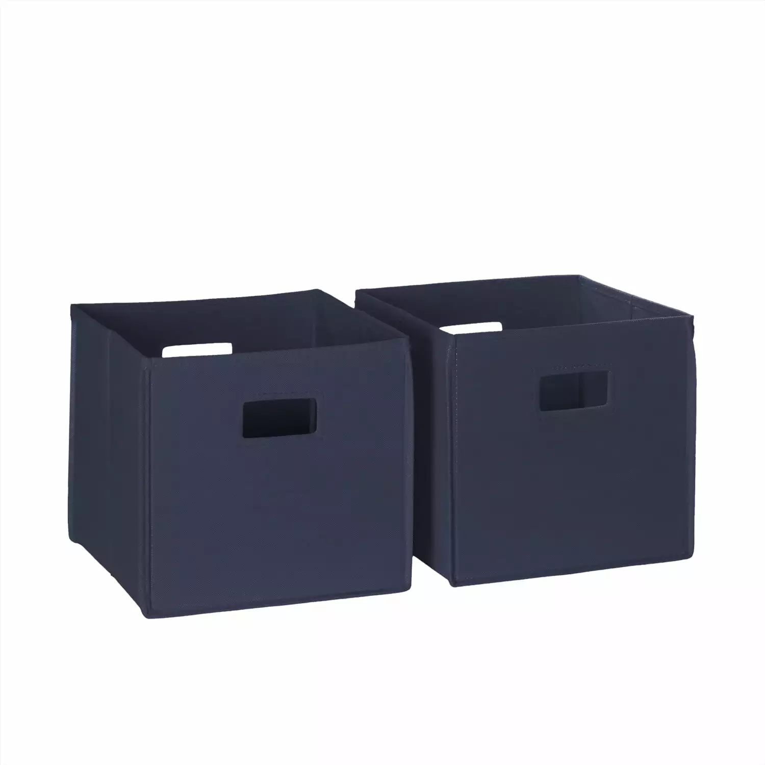 RiverRidge Home Folding Fabric Cube Storage Bin Set of 2 - Navy