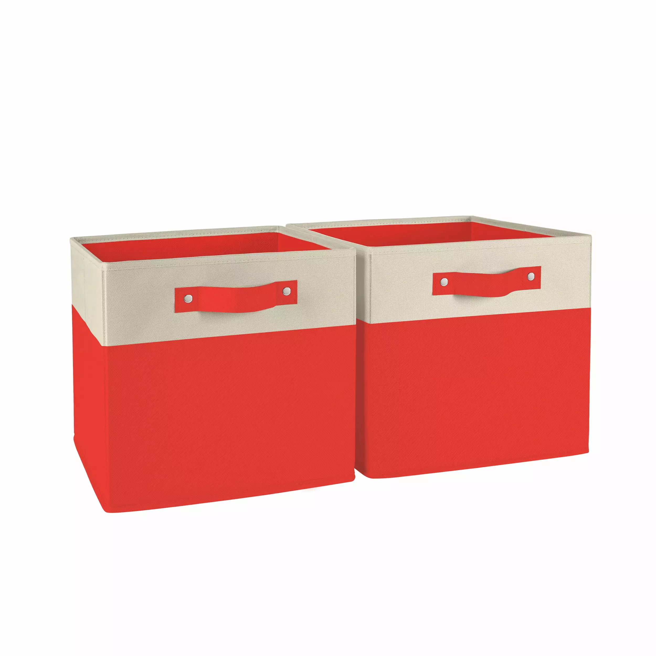 RiverRidge Home Kids 2pc 10.5in Two-Tone Folding Storage Bin Set - Red