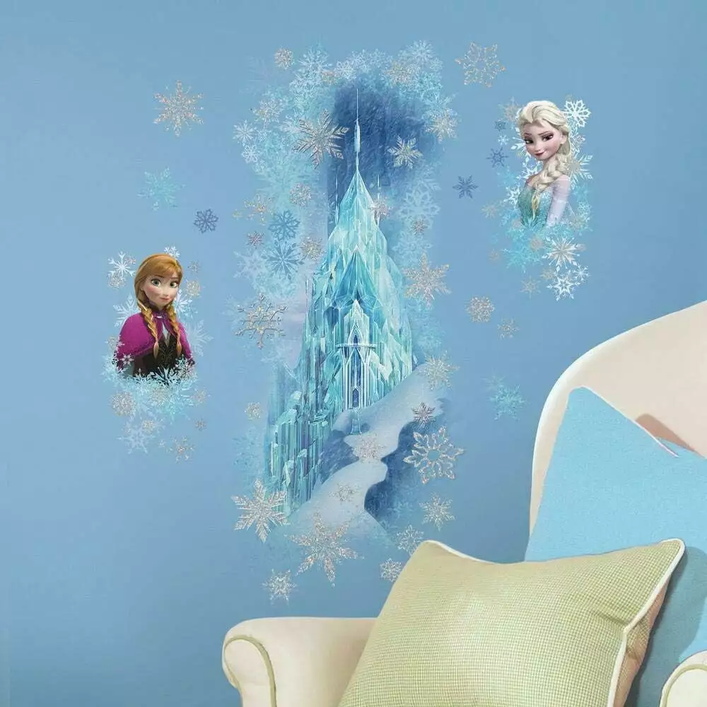 RoomMates RMK2739GM Disney Frozen Ice Palace With Else and Anna Peel and Stick Giant Wall Decals