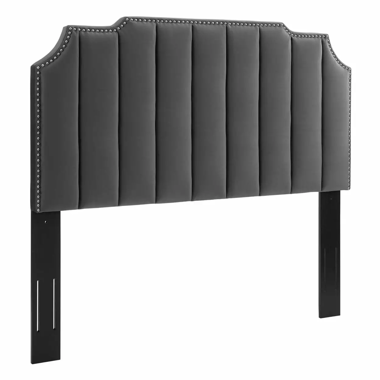 Rosalind Performance Velvet Twin Headboard Charcoal