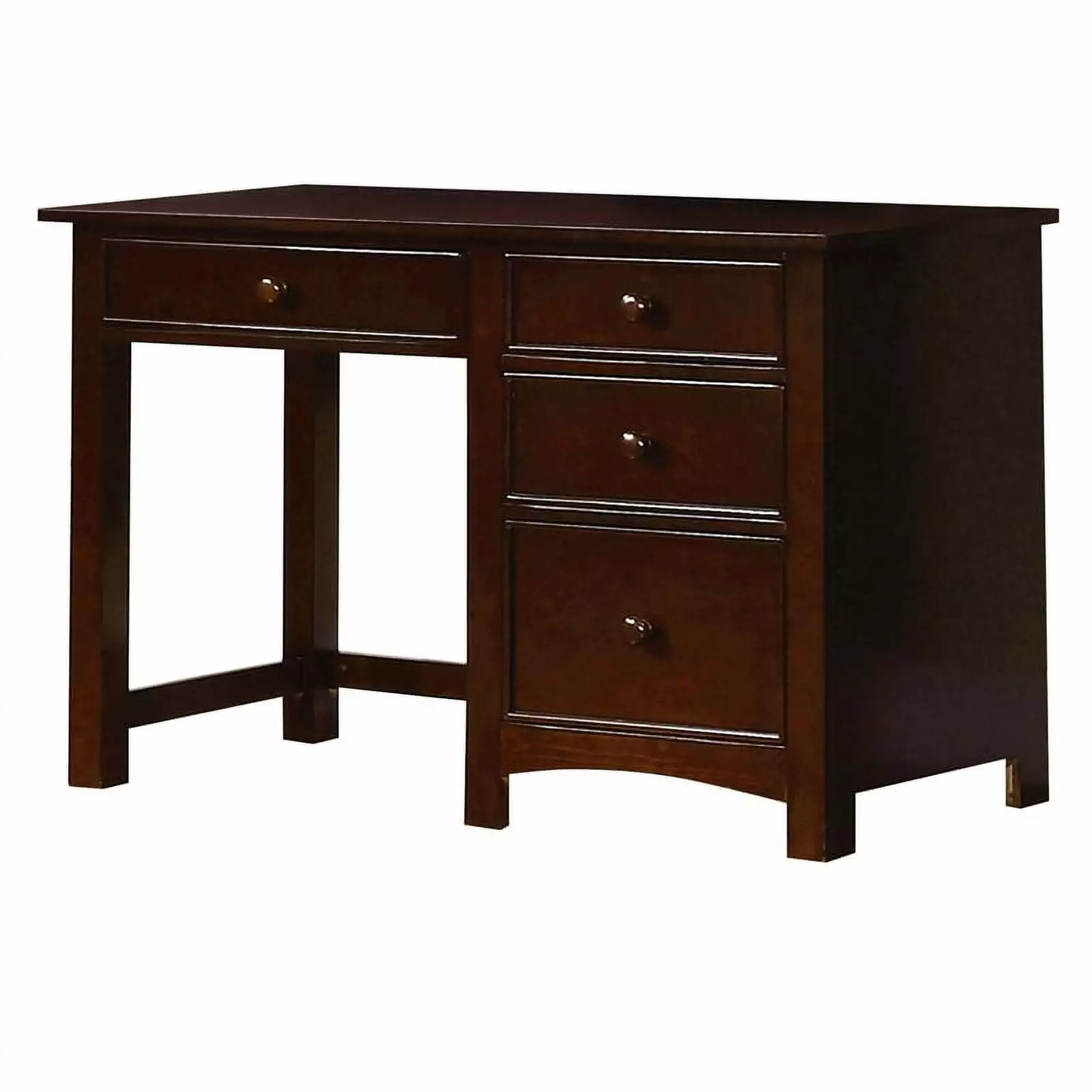 Roseberry Kids Transitional Solid Wood Kids Desk in Dark Walnut