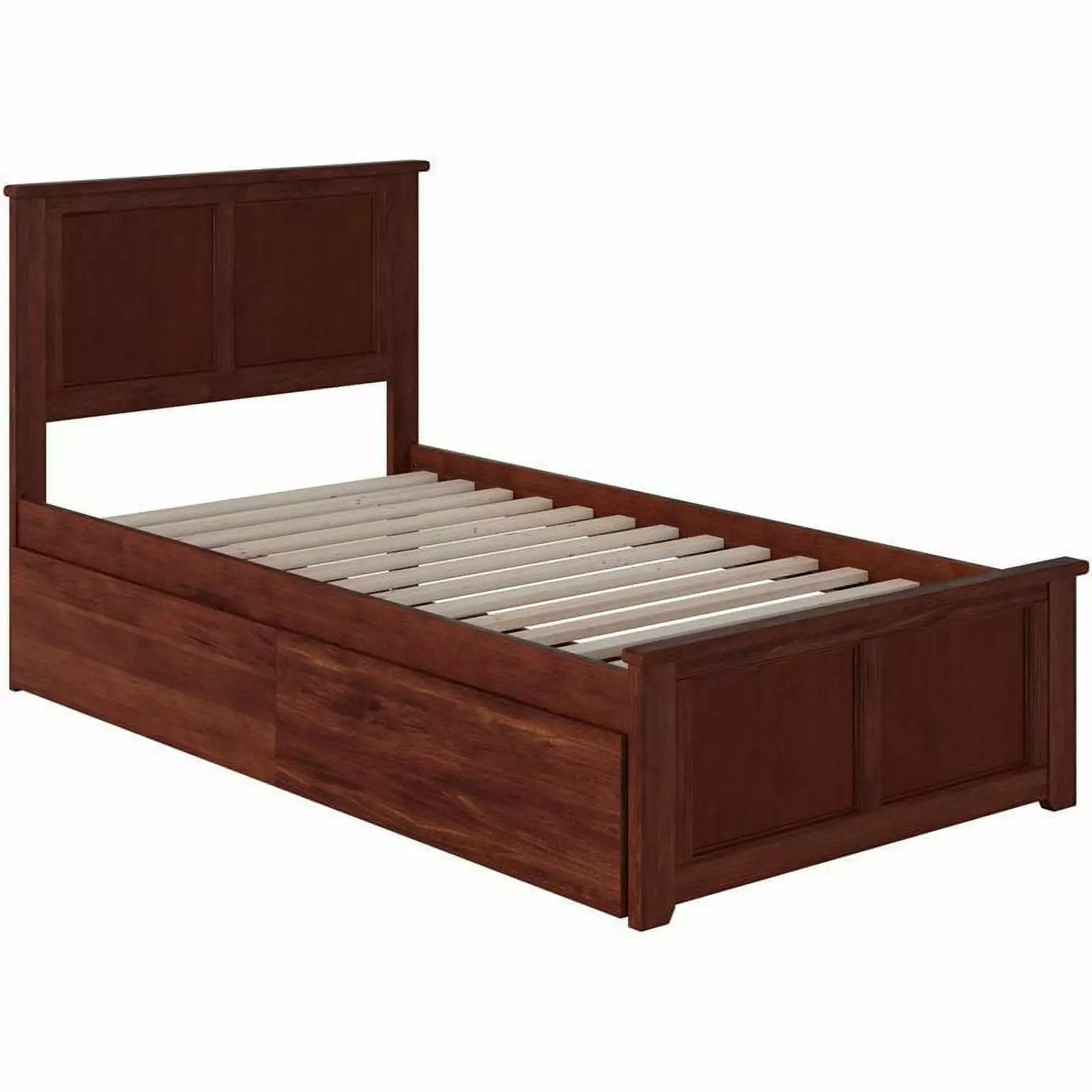 Rosebery Kids Twin XL Storage Platform Bed in Walnut