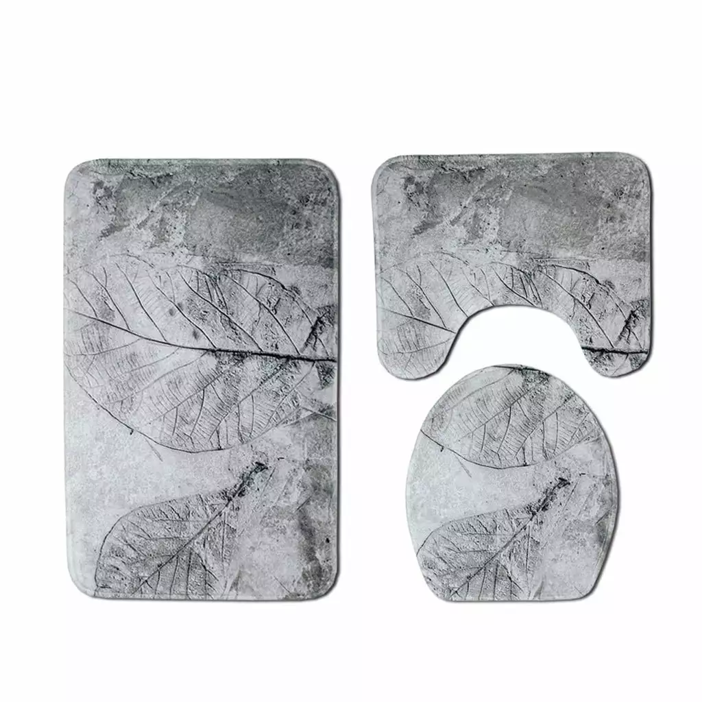 Rovga Doormats 3Pcs Non-Slip Suction Grip Bath Mat Bathroom Kitchen Carpet Doormats Decor B B