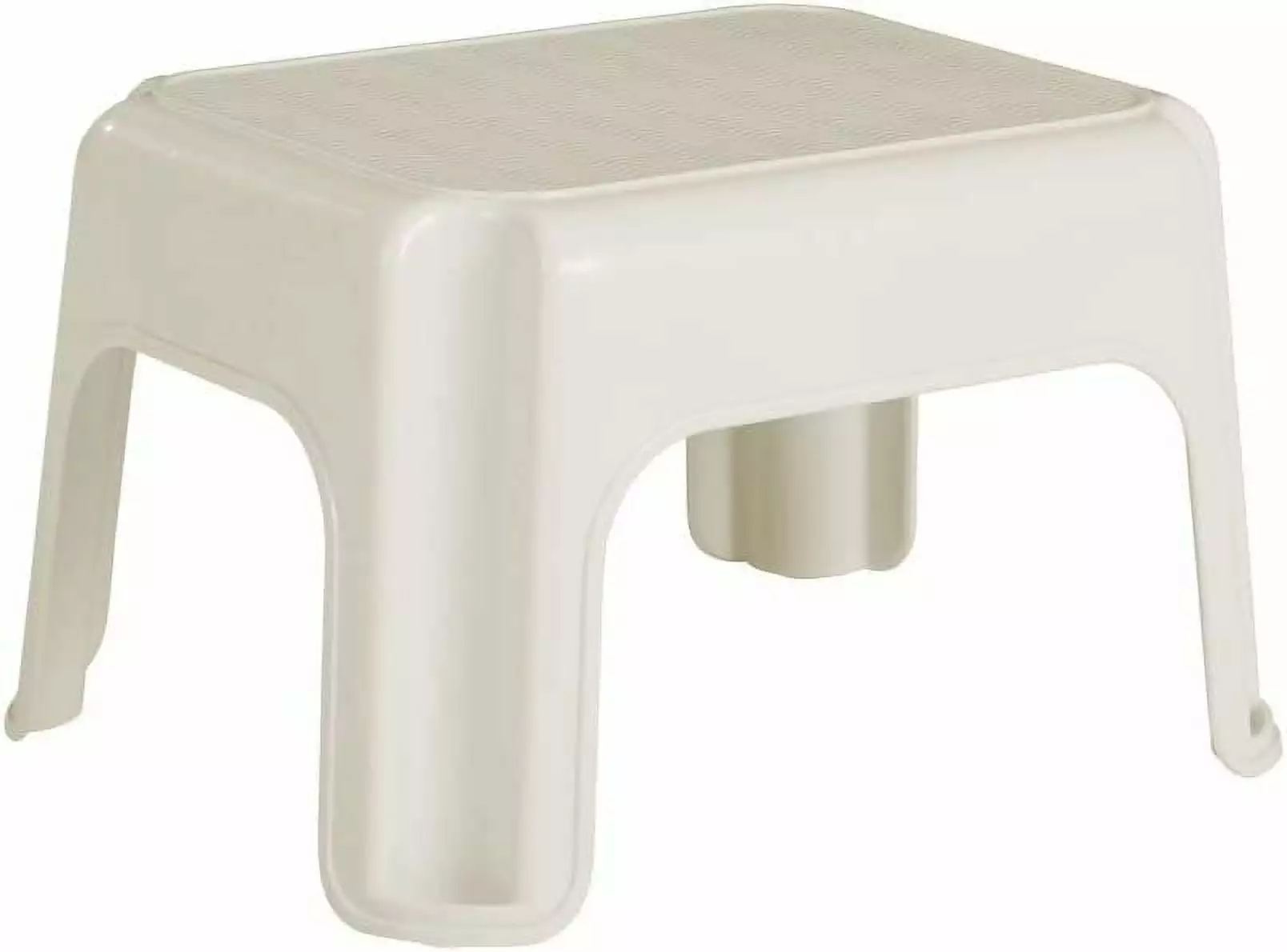 Rubbermaid Roughneck Step Stool. Bisque. Lightweight. Holds up to 300 pounds. Ideal for Kitchen and Bath. Skid-Resistant