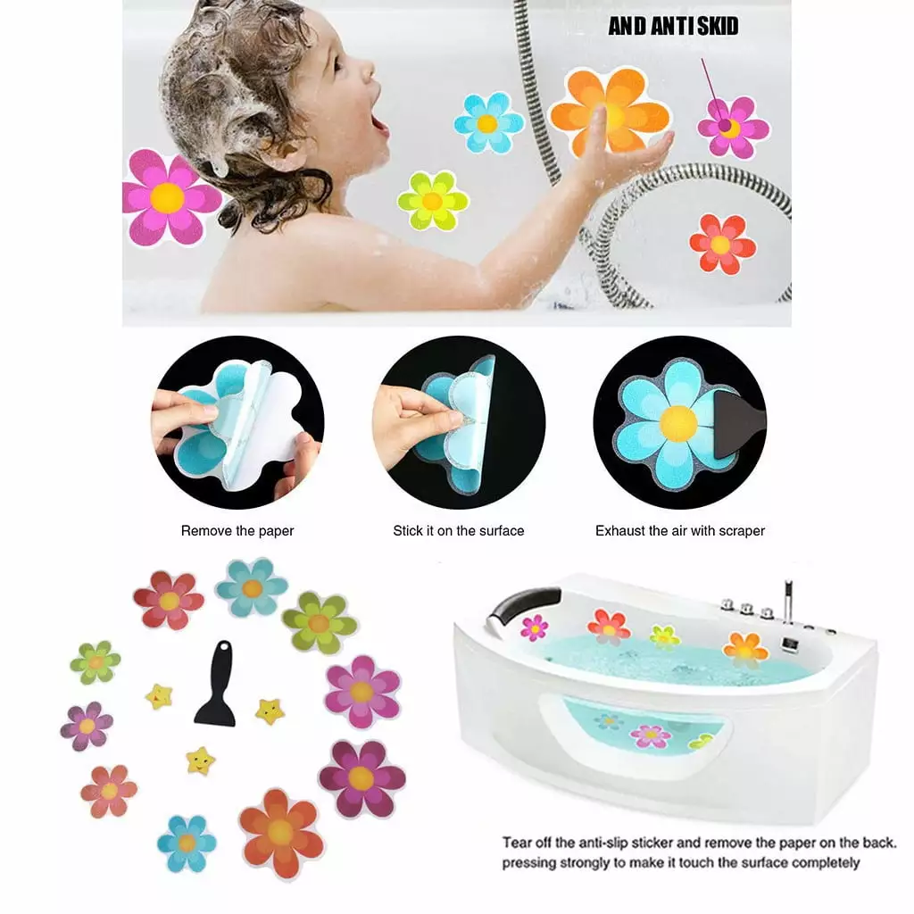 Ruifushidai Non Strips Tub Bathroom Set Bathtub Bath Kids Home Sticker 13 Shower Decal Slip Bathroom Products