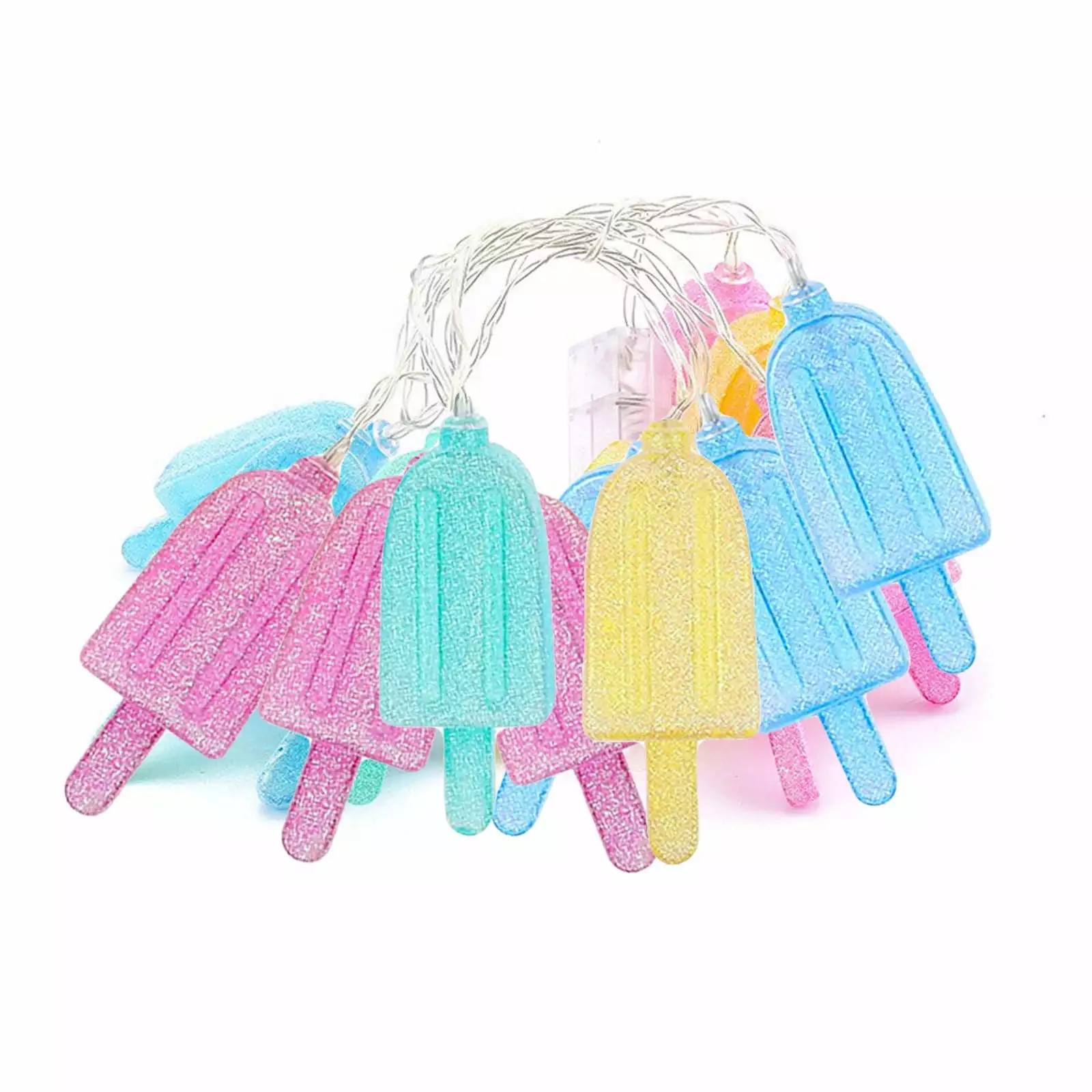 Rvasteizo Popsicle String Lights. Summer Outdoor Patio Decorative Lights. Bedroom Room LED Lights. Hotel Summer Theme Decorative Lights. Beach Garden Popsicle Decorative