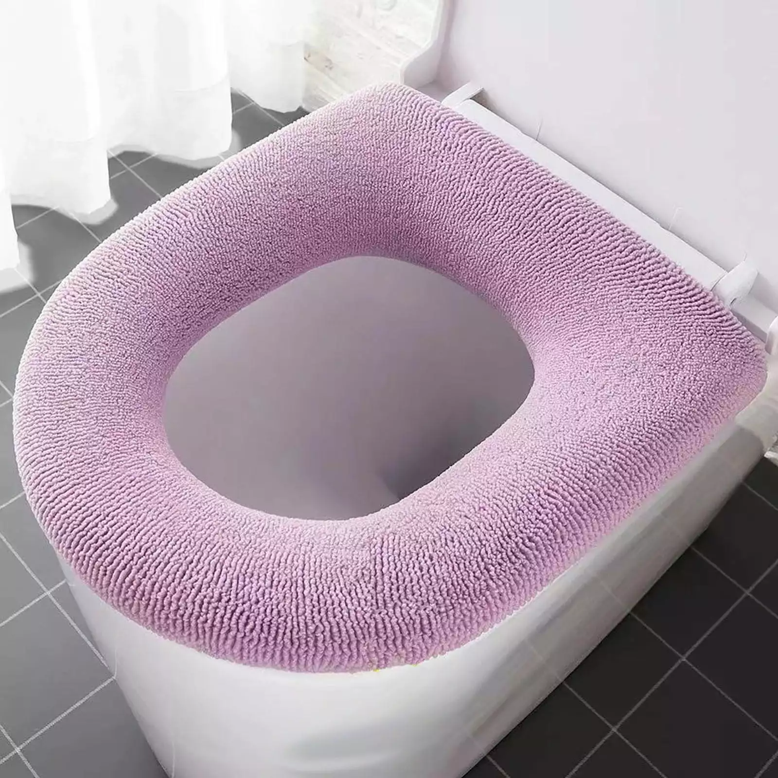 Rvasteizo Toilet Seat Cushion Four Seasons Thickened Toilet Cover Knitted Toilet Seat Cushion Washable Household Toilet Cover Winter Warm Toilet Seat Cover Mat