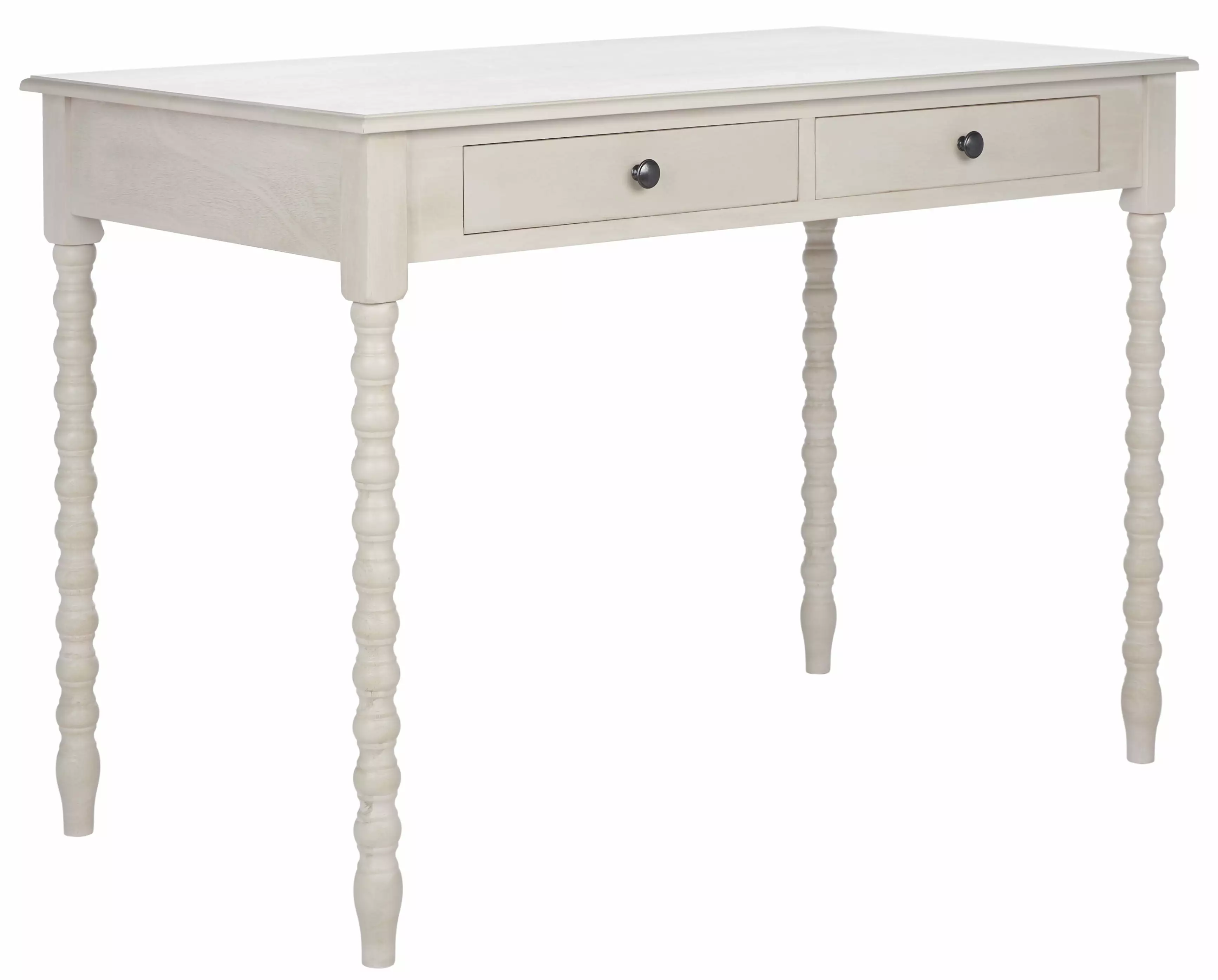 SAFAVIEH O' Mara Solid Retro Farmhouse 2 Drawer Desk. Taupe