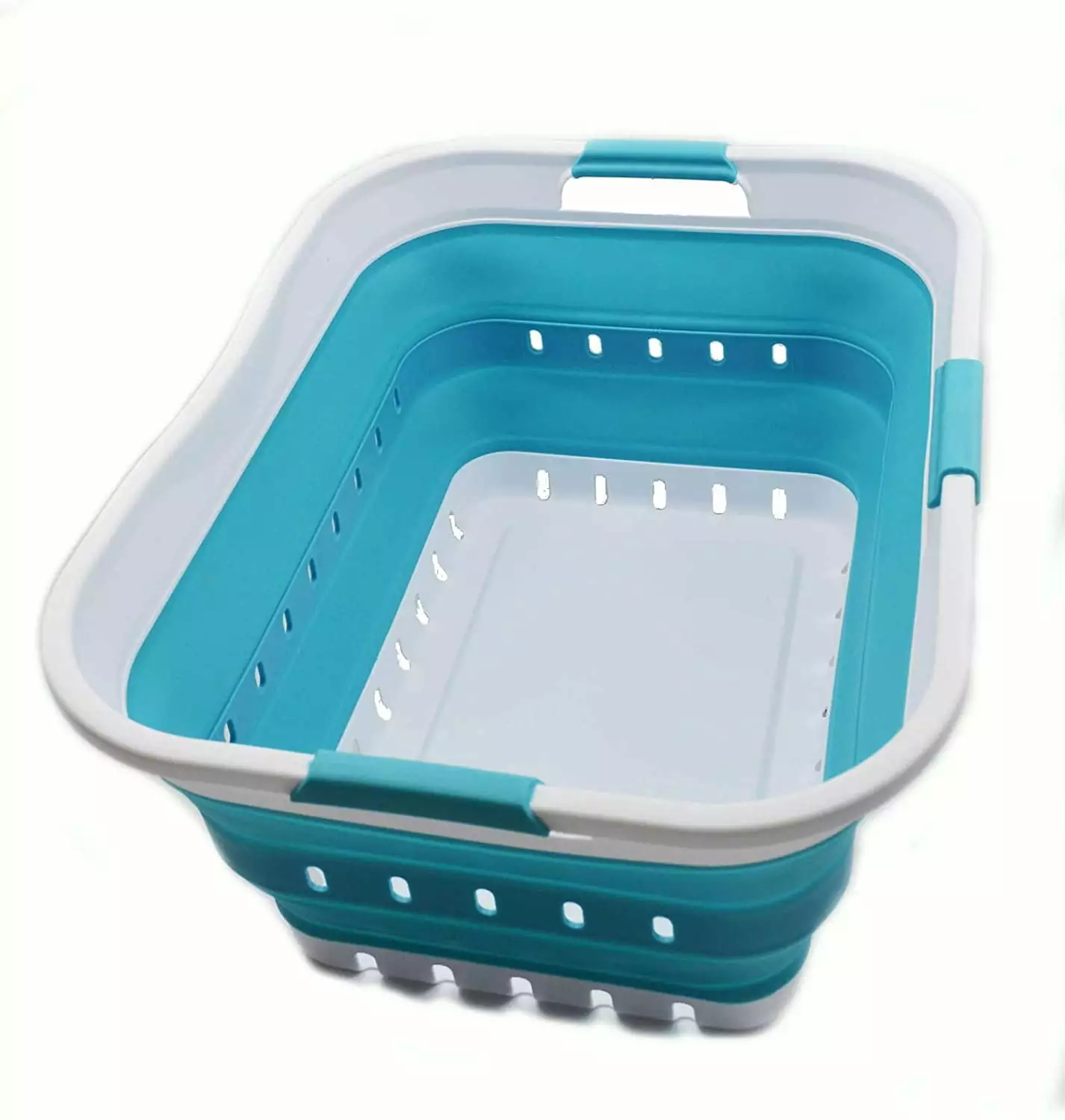 SAMMART Collapsible Plastic Laundry Basket - Foldable Pop Up Storage Container/Organizer - Portable Washing Tub - Space Saving Hamper/Basket