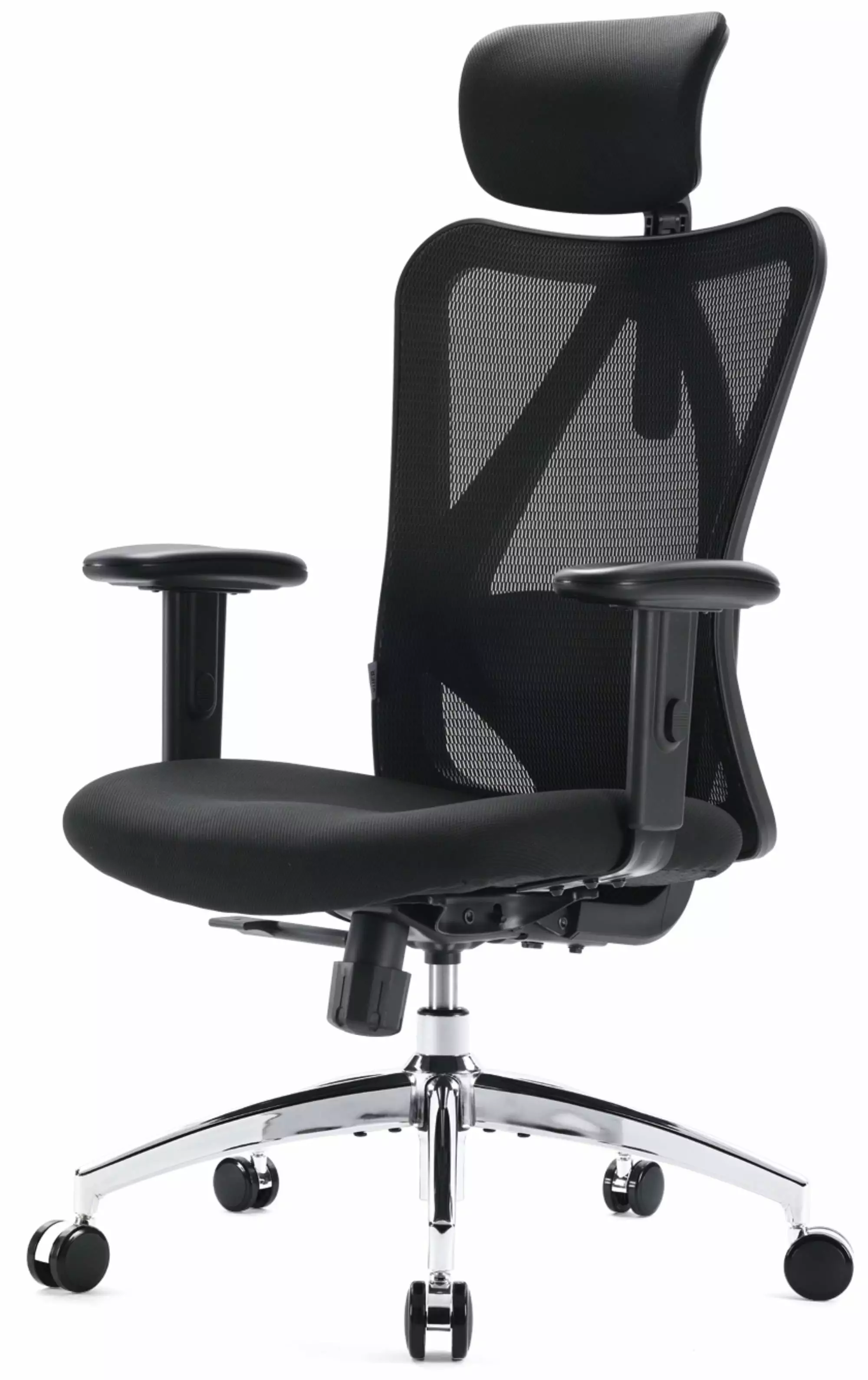 SIHOO Ergonomic Office Chair. Mesh Computer Desk Chair with Adjustable Lumbar Support. High Back chair for big and tall. Black