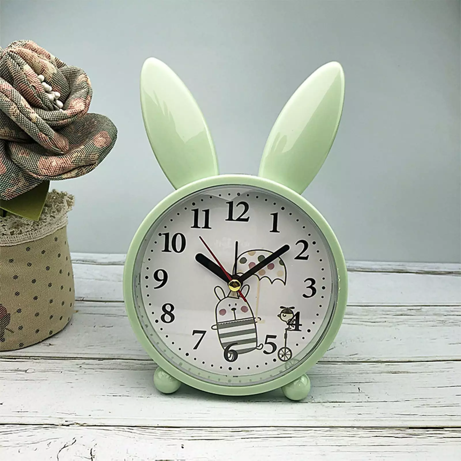 SSZMDLB Deals Of The Week Alarm Clock. Creatives Small Alarm Clock. Cute Rabbit Bedhead. Cute Children's Cartoons. Silent Clock. Student Simplicitys