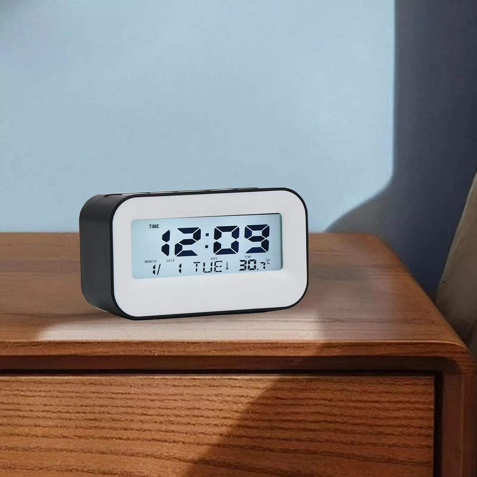 SSZMDLB Deals Of The Week Simples Display Alarm Clock Student Wake-up Alarm Clock Electronic Clock White Backlight Perpetual Calendar Alarm Clock