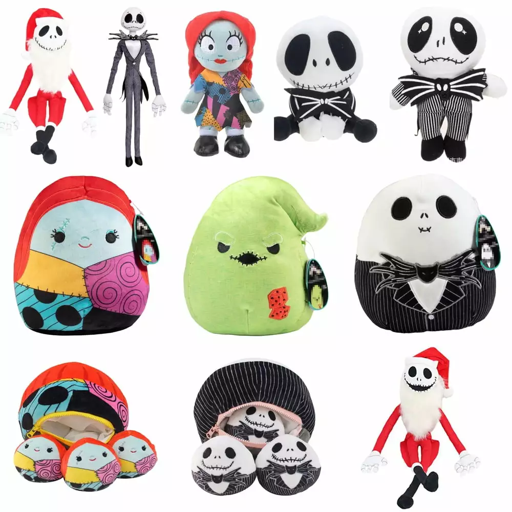 Sally Jack Skellington Horror Theme Plush Pillow Set Nightmare Before Christmas Halloween Gifts(Jack-Standing)