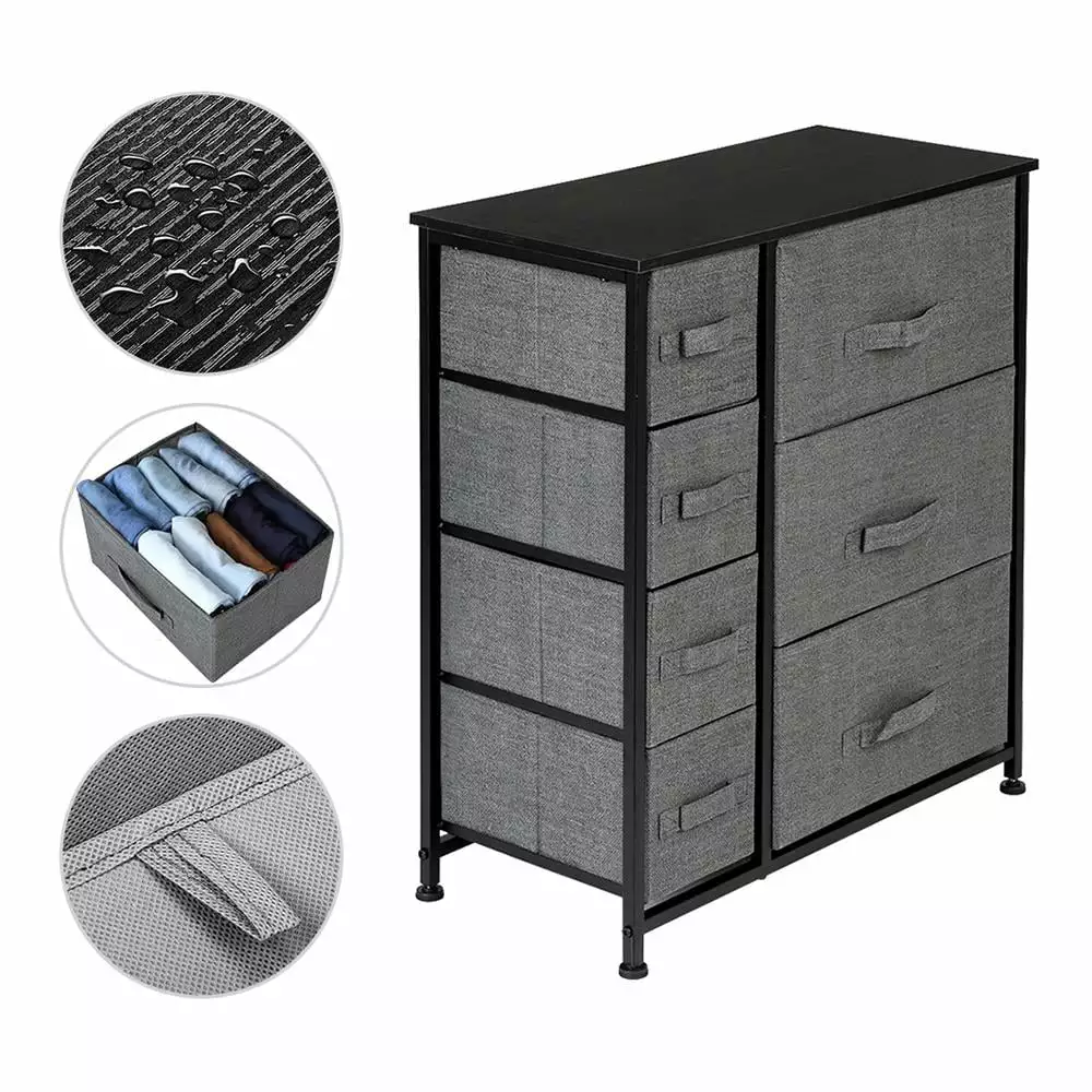 SalonMore 7-Drawer 4 Tier Storage Organizer Dresser Fabric Table Organizer