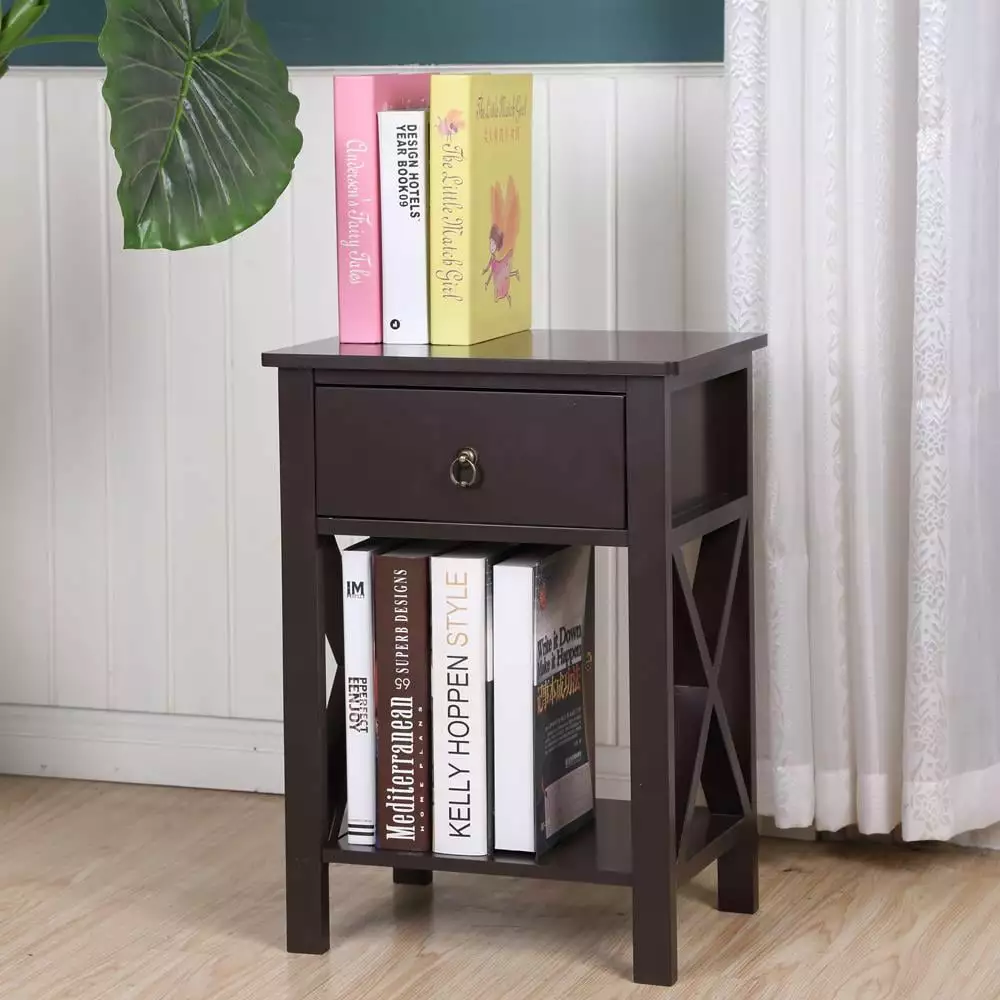 SamyoHome Night Stands for Bedroom Nightstand with A Drawer