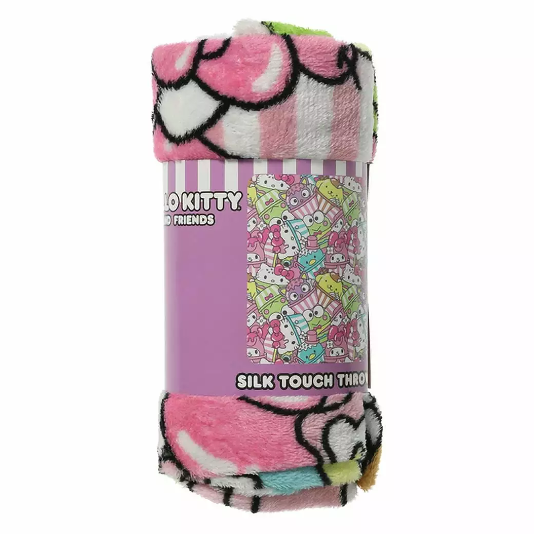 Sanrio Printed Plush Silk Touch Throw Blanket - Hello Kitty And Friends - 40 inches x 50 inches