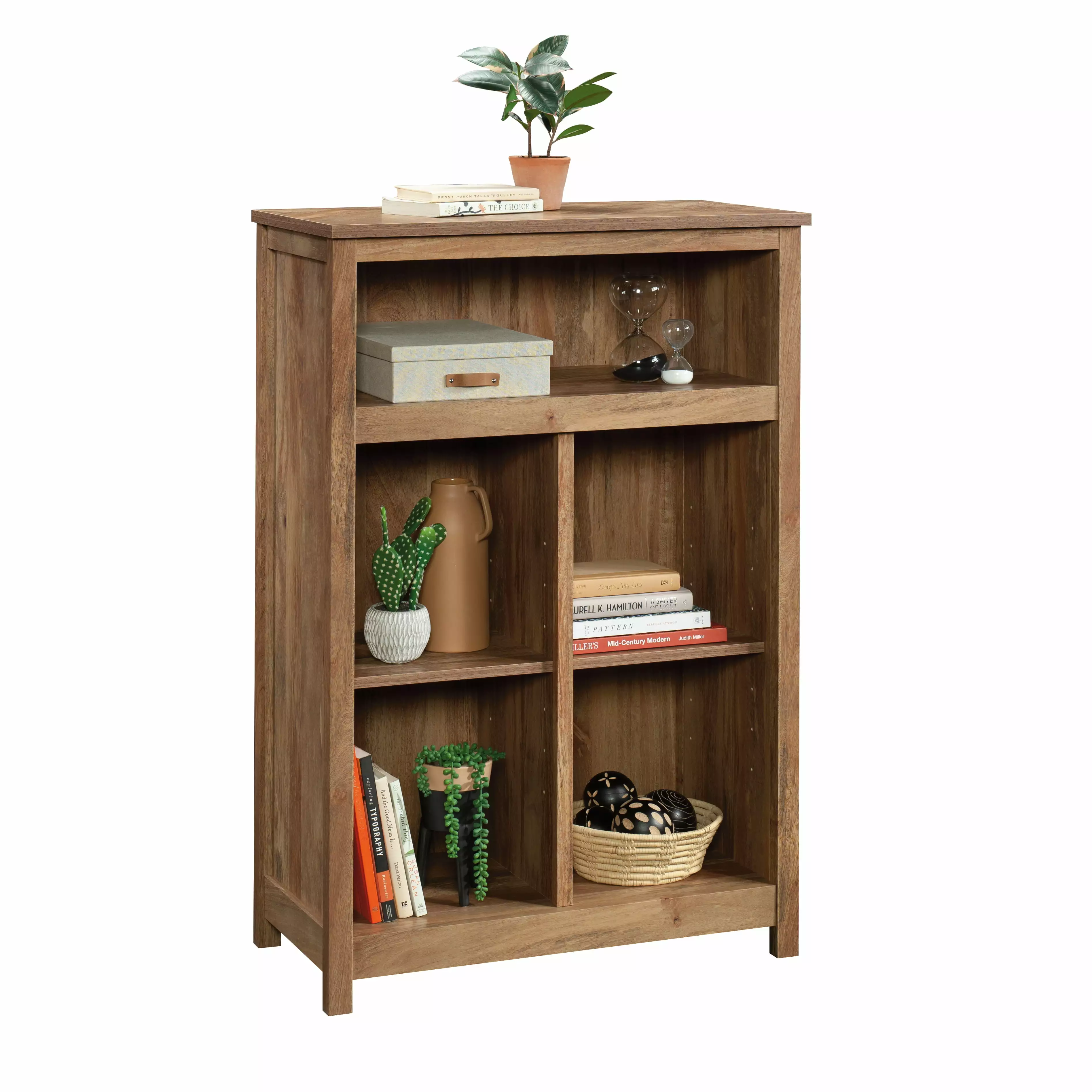 Sauder Cannery Bridge Cubby Storage Cabinet. Sindoori Mango Finish