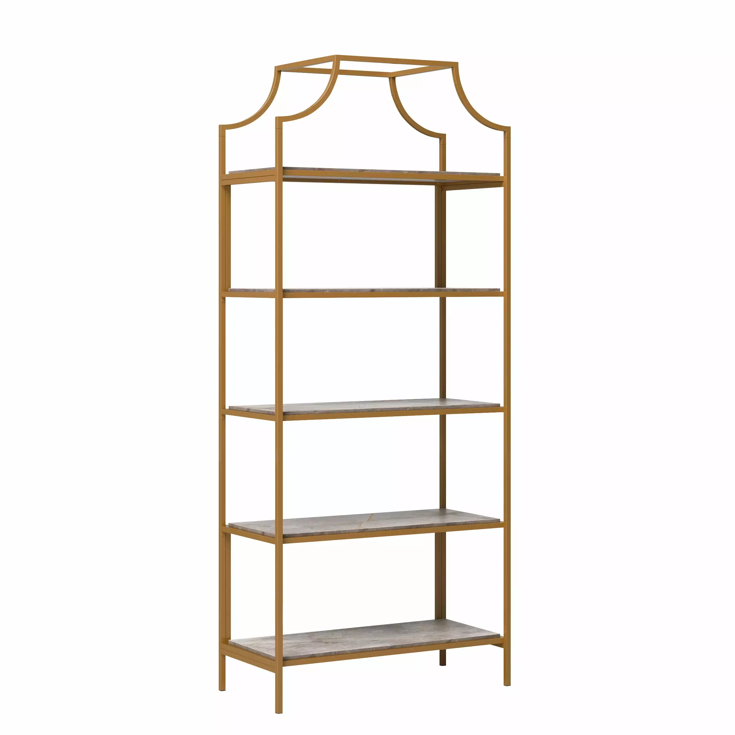 Sauder International Lux Bookcase. Deco Stone Finish