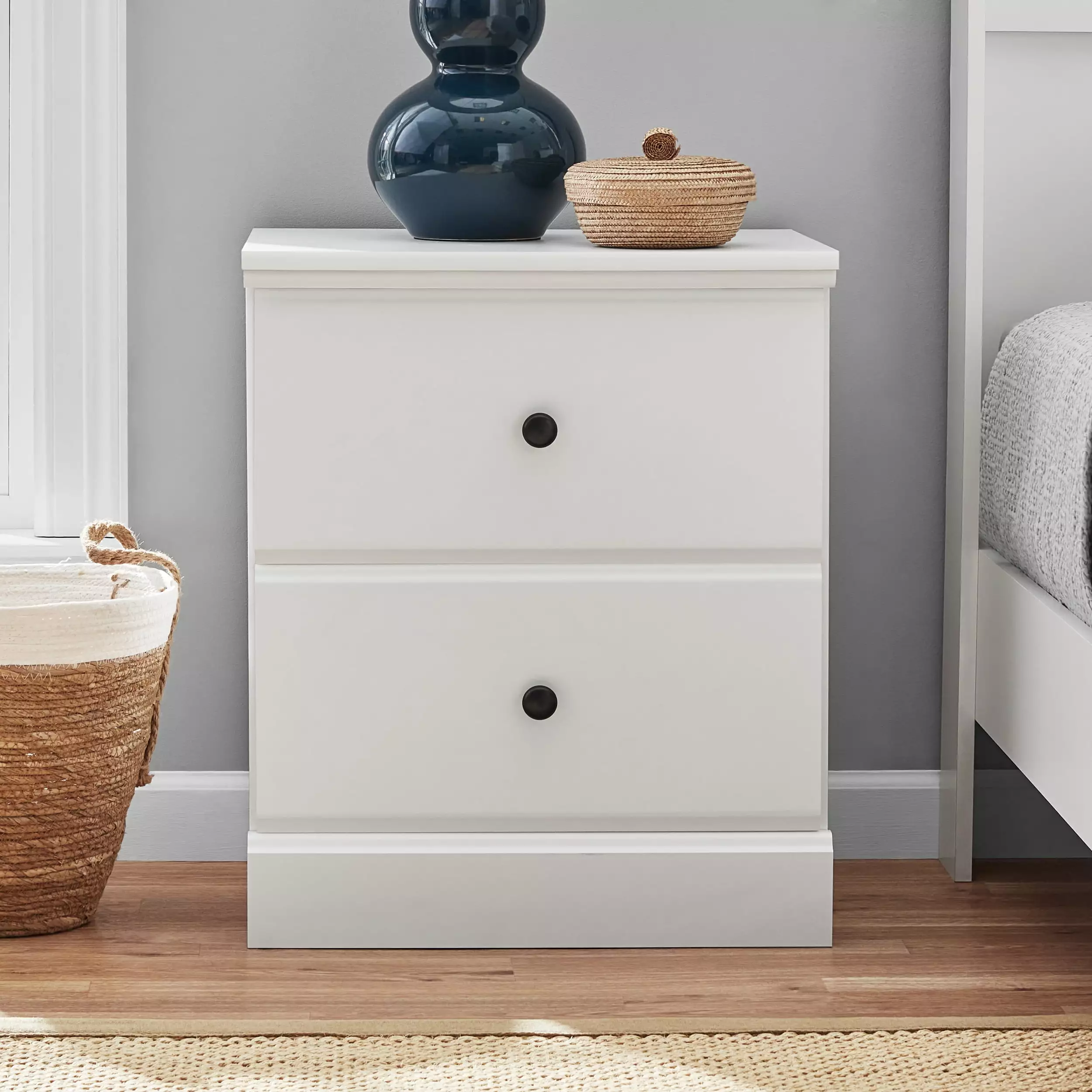 Sauder Parklane Nightstand. Soft White Finish