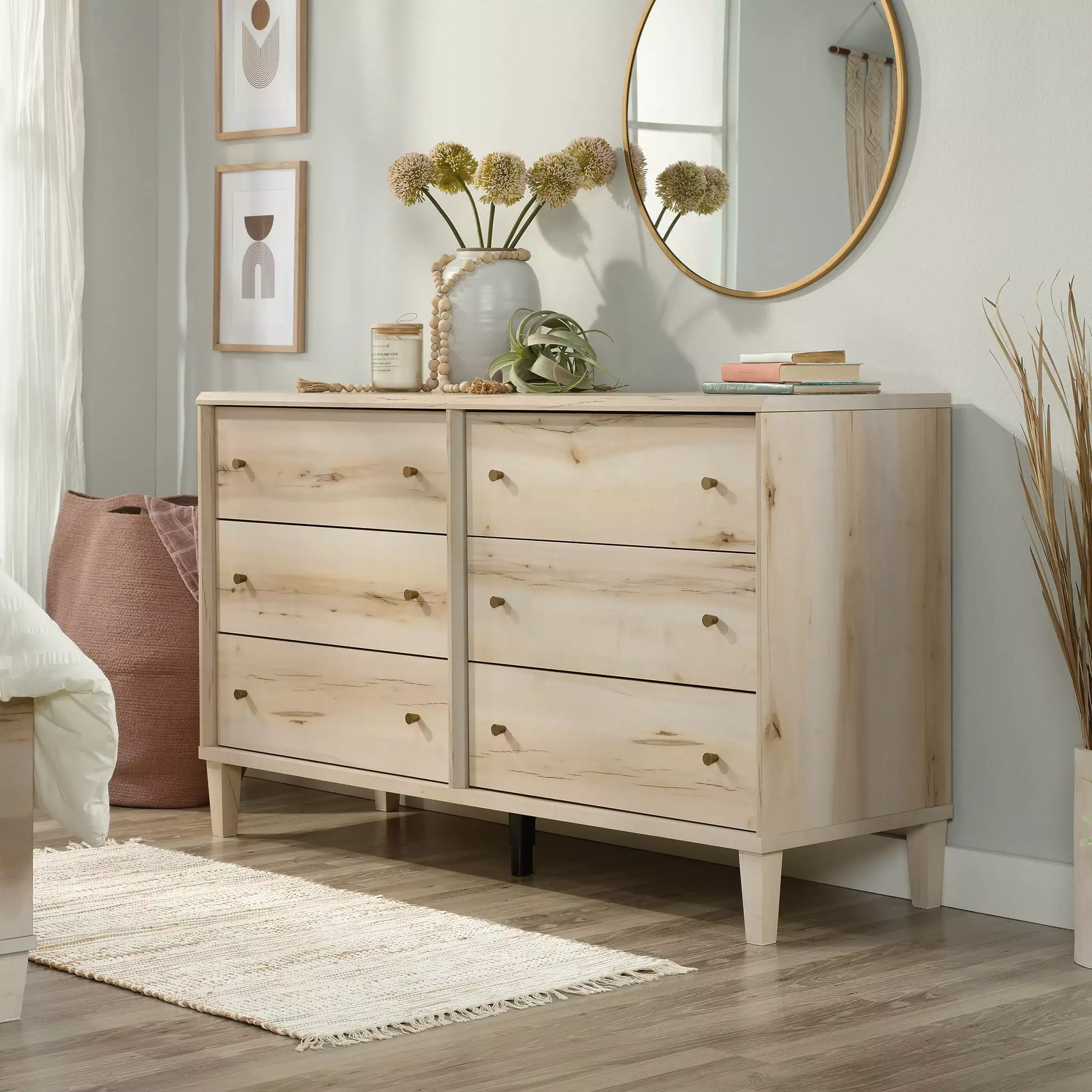 Sauder Willow Place 6-Drawer Dresser. Pacific Maple Finish