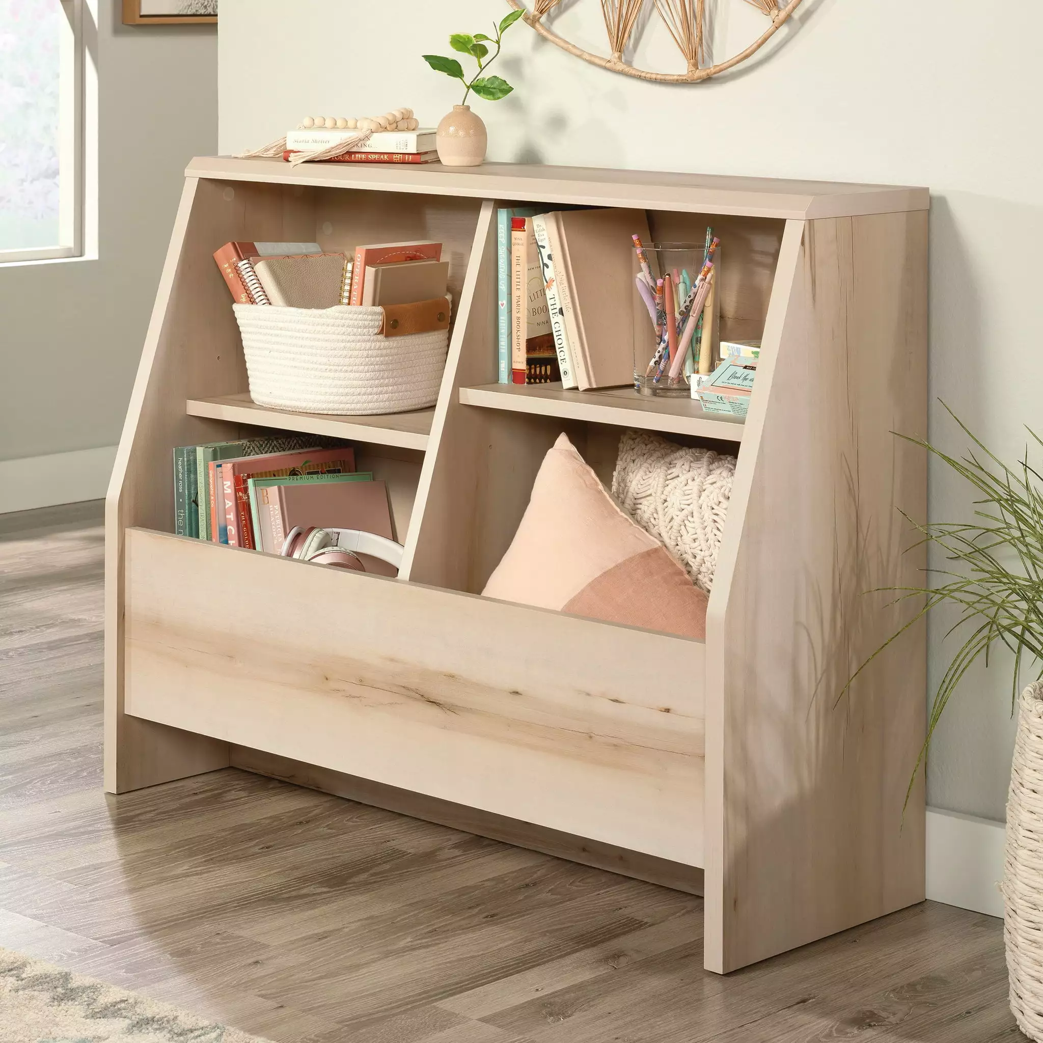 Sauder Willow Place Kids Bookshelf Footboard. Pacific Maple Finish