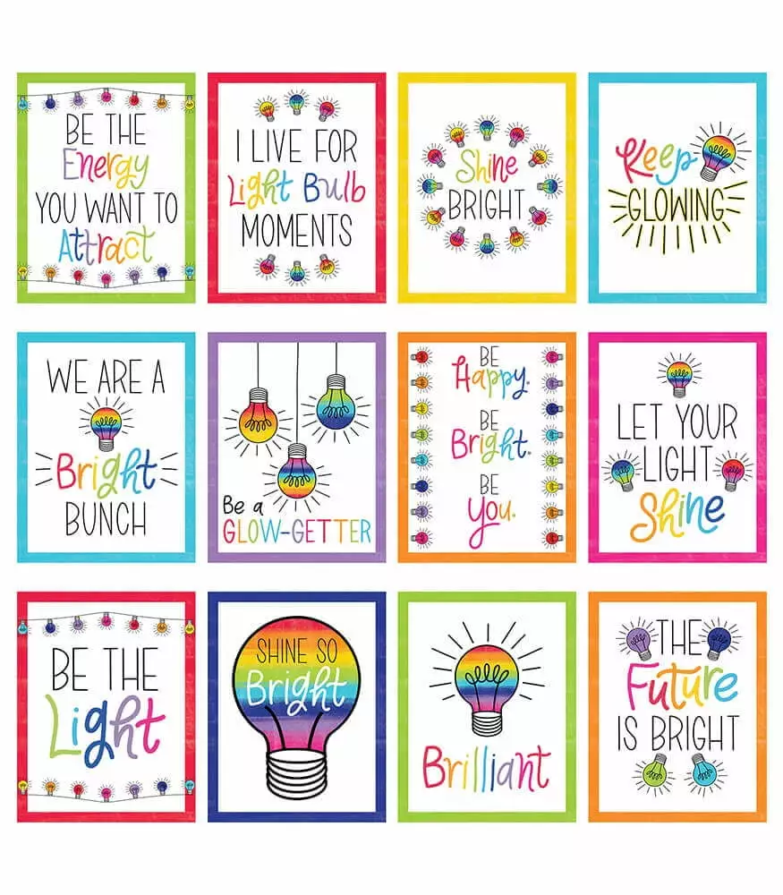 Schoolgirl Style Mini Posters: Light Bulb Moments 12 mini posters