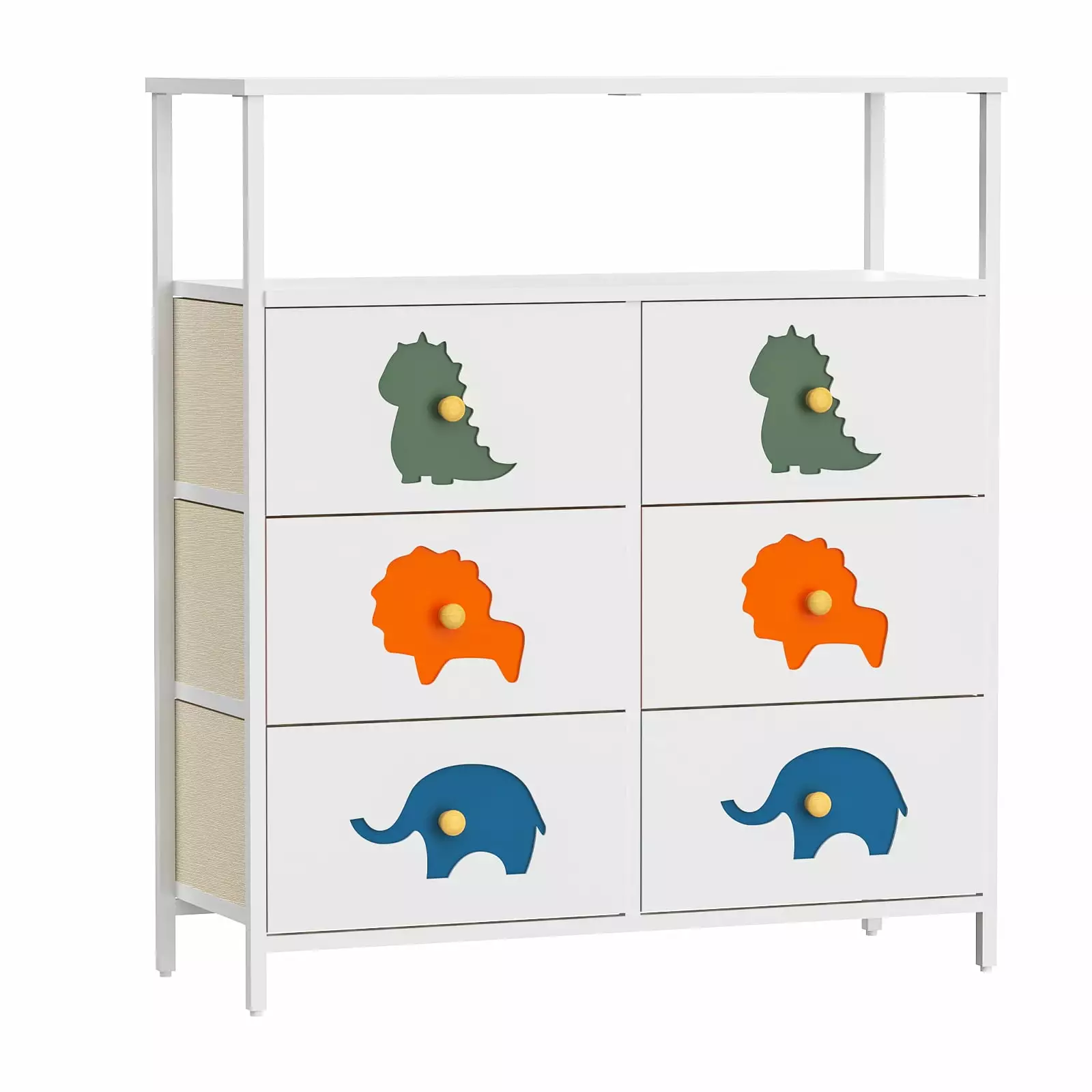 Sengroce Kids Dresser for Kids. Toddler Dressers. Vertical Dresser for Bedroom with 6 Drawers and Shelf. White