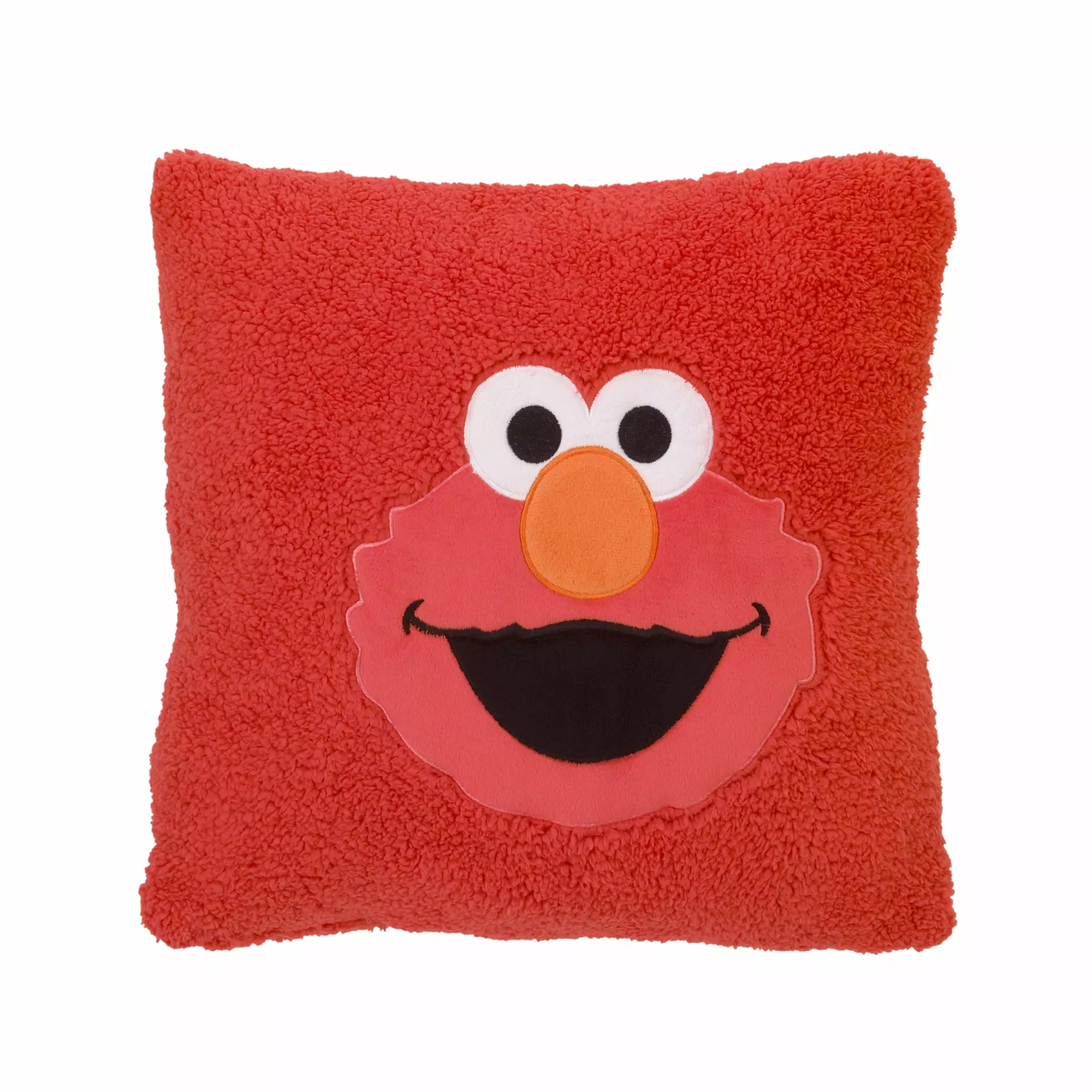 Sesame Street Elmo Super Soft Sherpa Toddler Pillow with Applique. Red. 1 Count