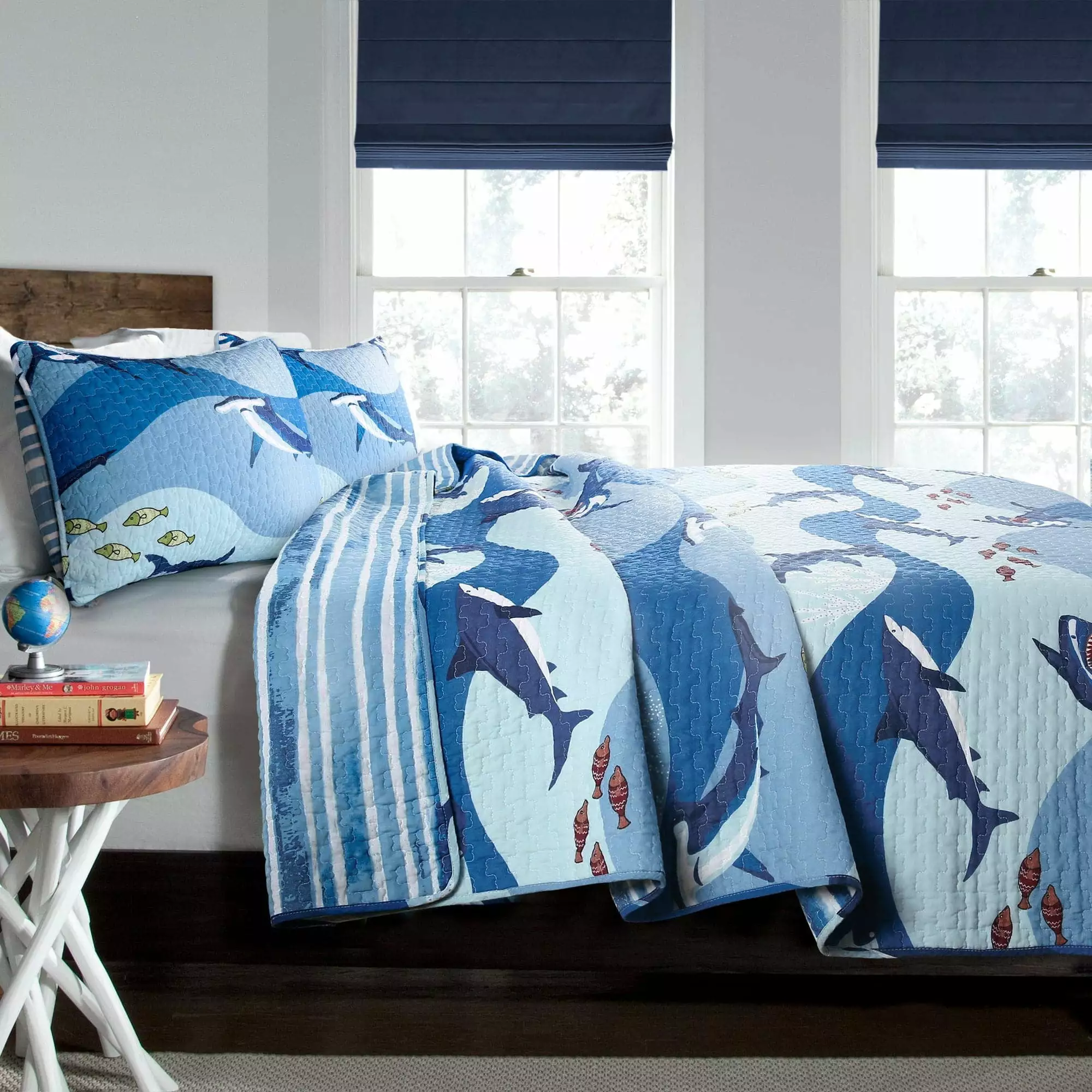 Shark Allover Quilt Set by Lush Decor