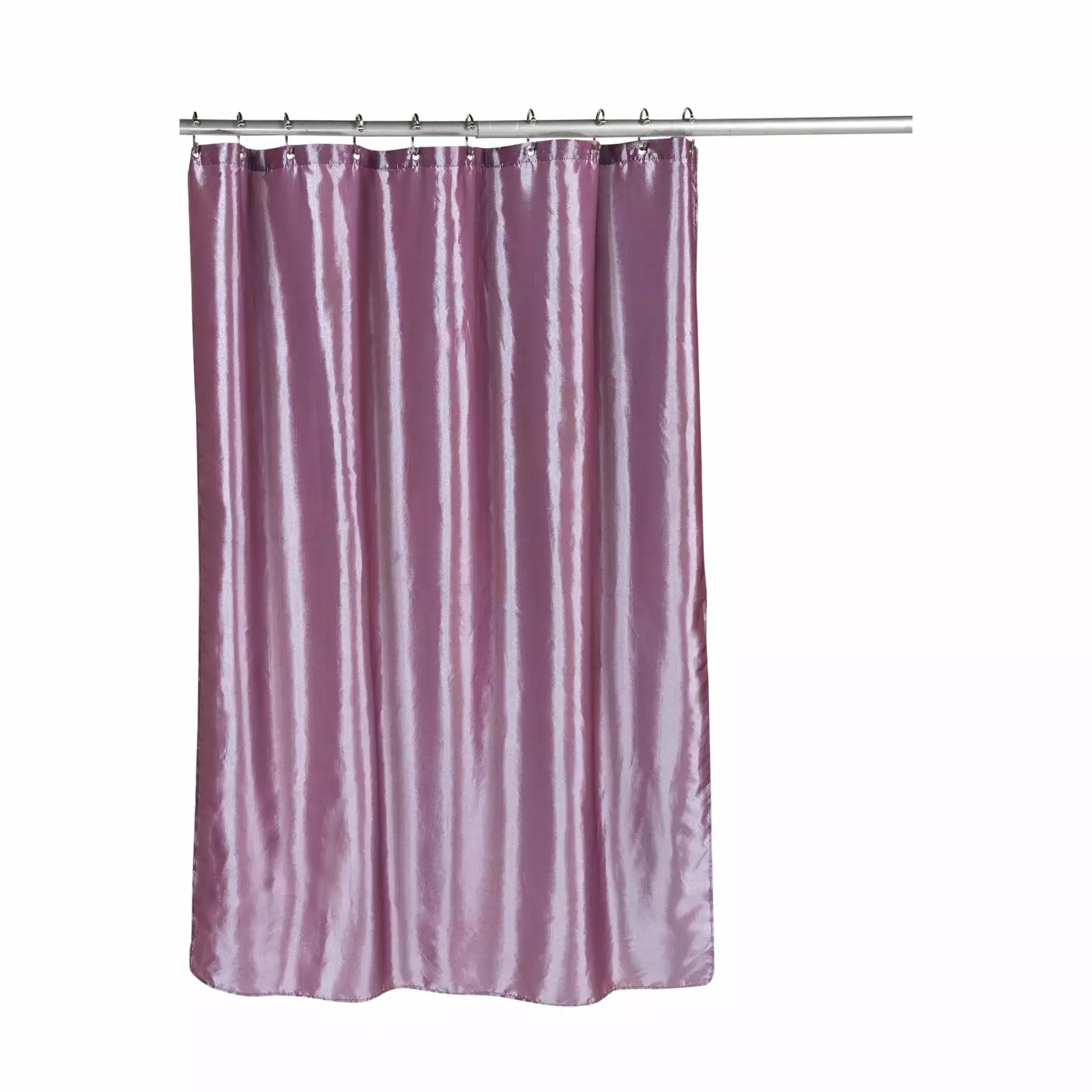 Shimmer Faux Silk Shower Curtain in Purple