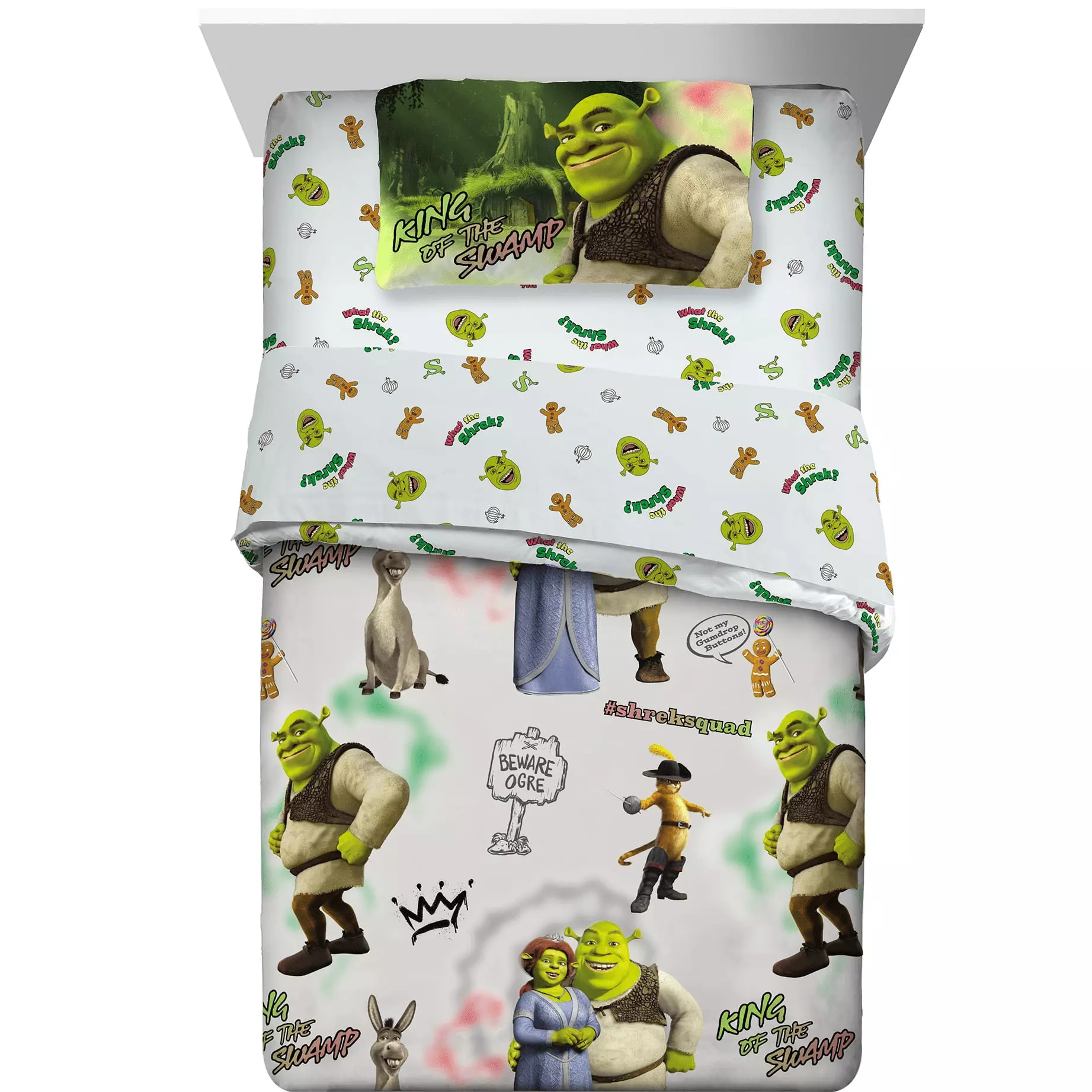 Shrek Kids Twin Bed-in-a-Bag. Comforter and Sheets