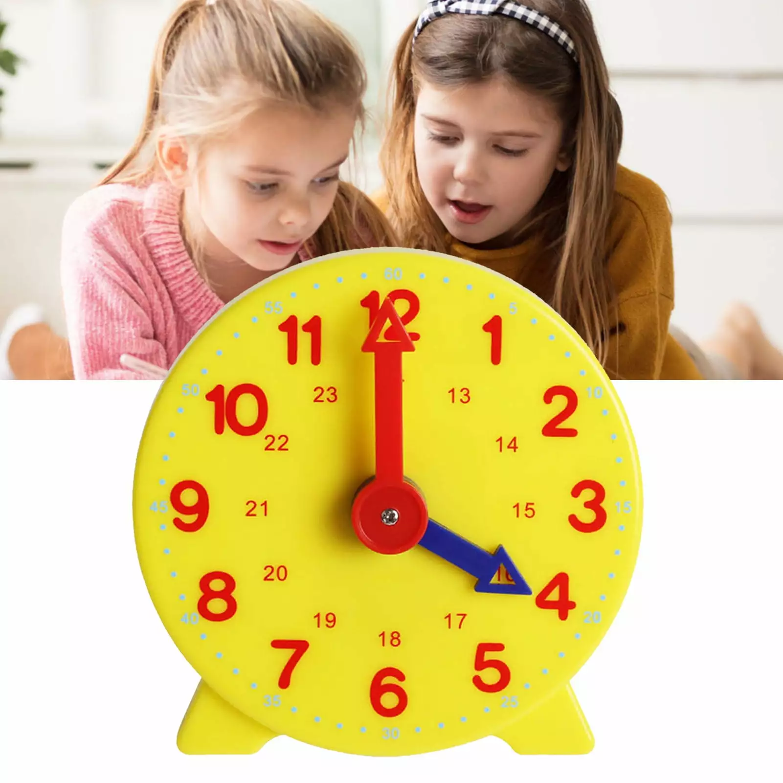 Sijiali 10cm Plastic Clock Model Early Education Learning Kids Children Toy