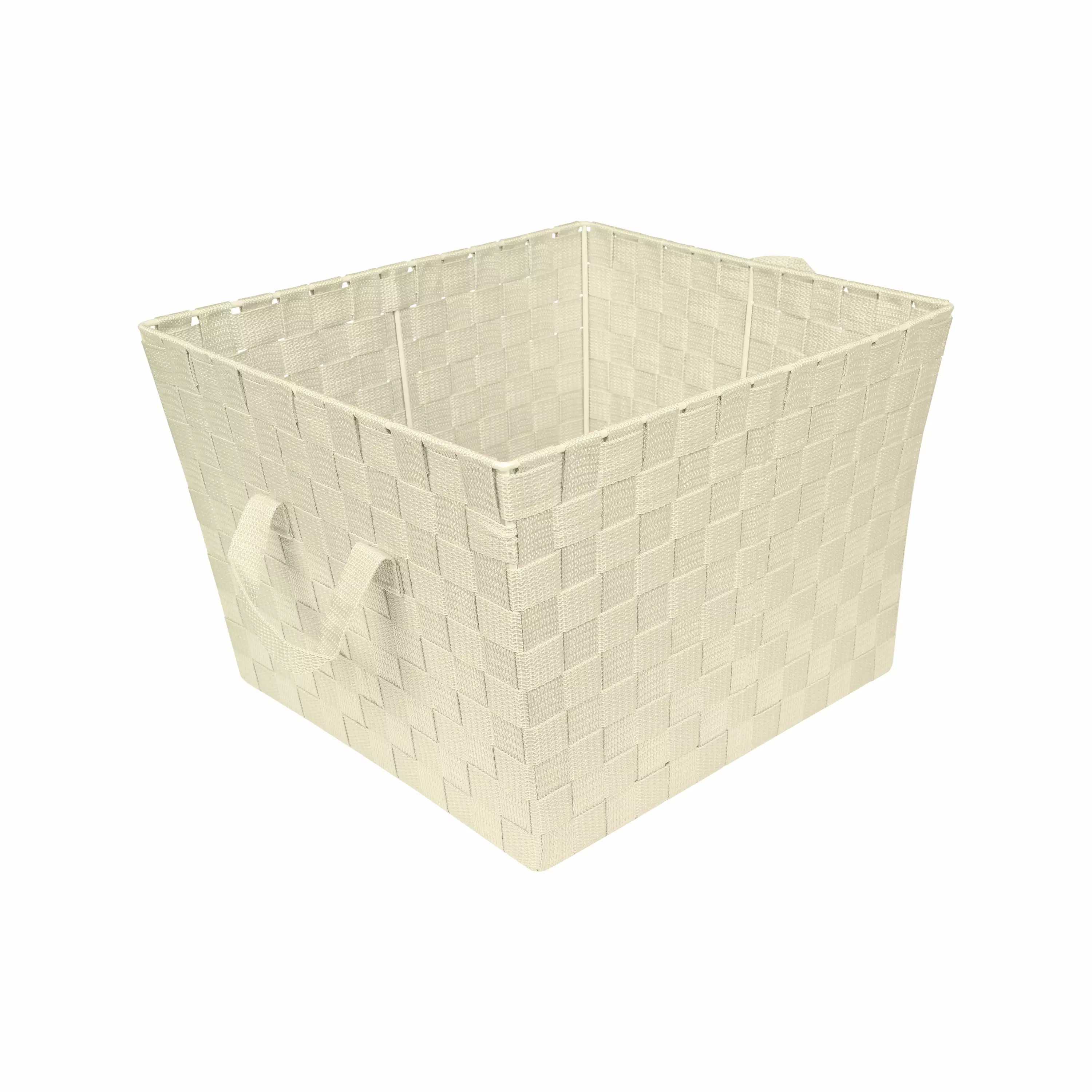 Simplify Large Woven Fabric Storage Basket in Ivory