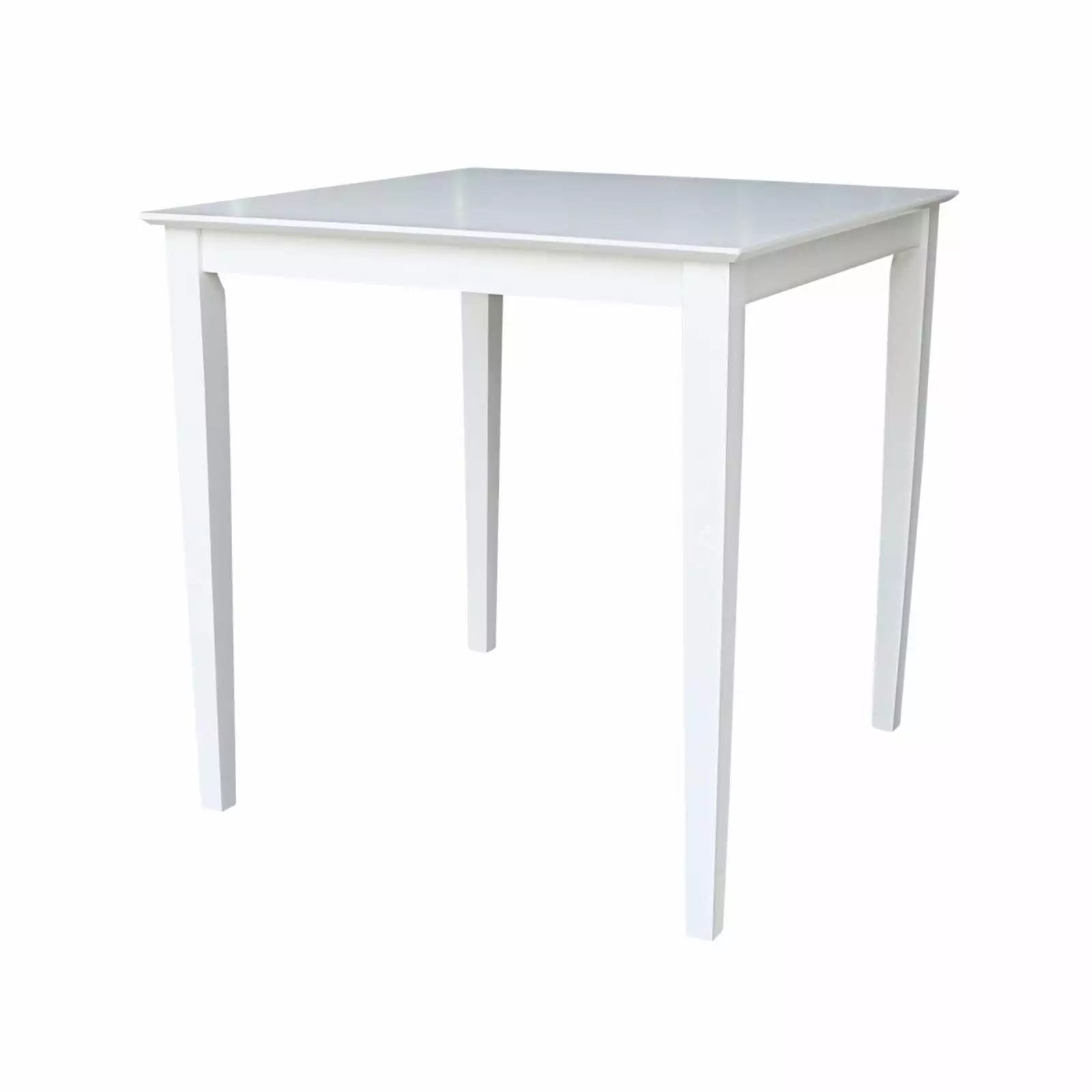 Solid Wood 36 inch Square Dining Table in White