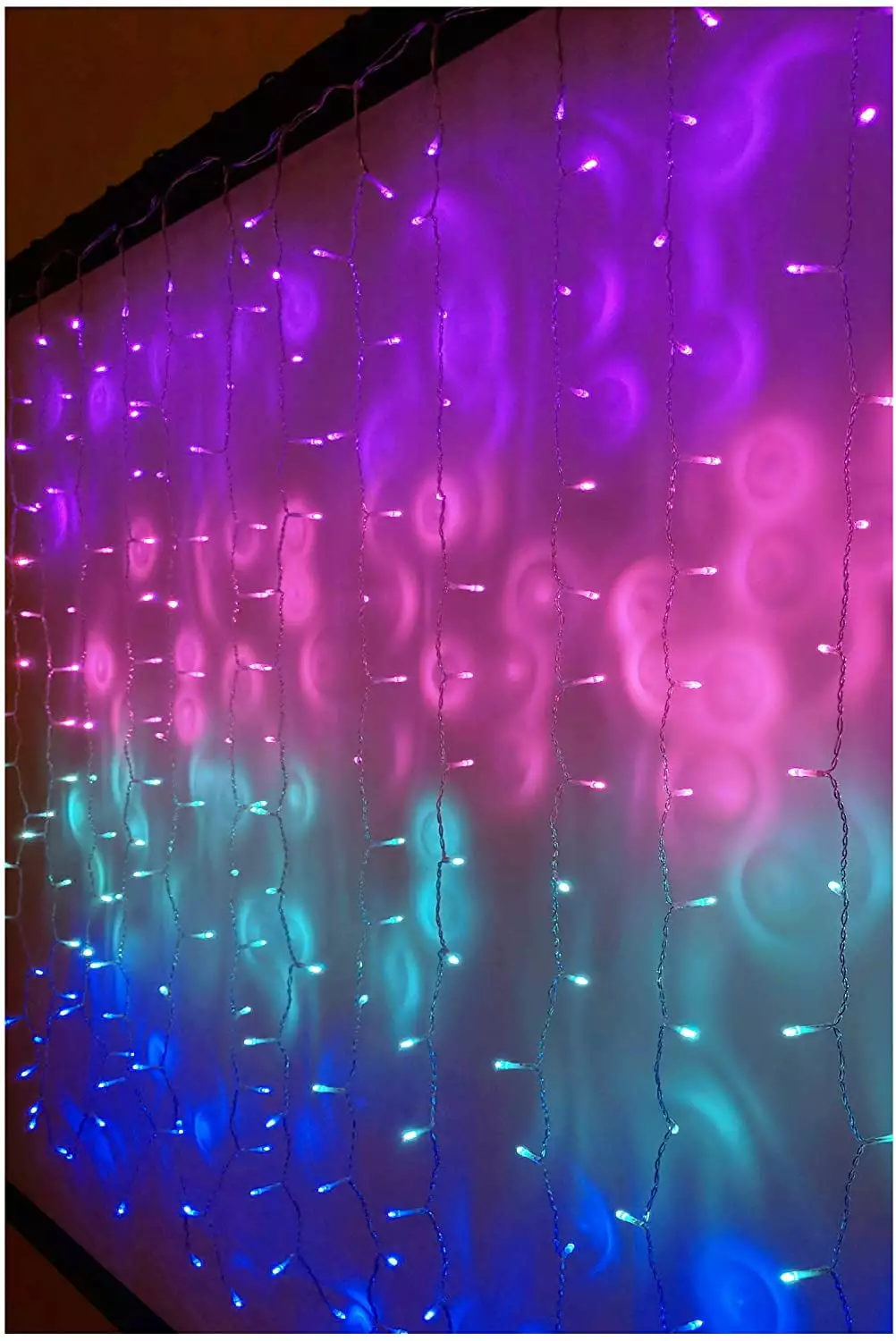 Something Unicorn Multi-color LED Ombre Mermaid Curtain String Lights Holiday Lighting. 4.5'