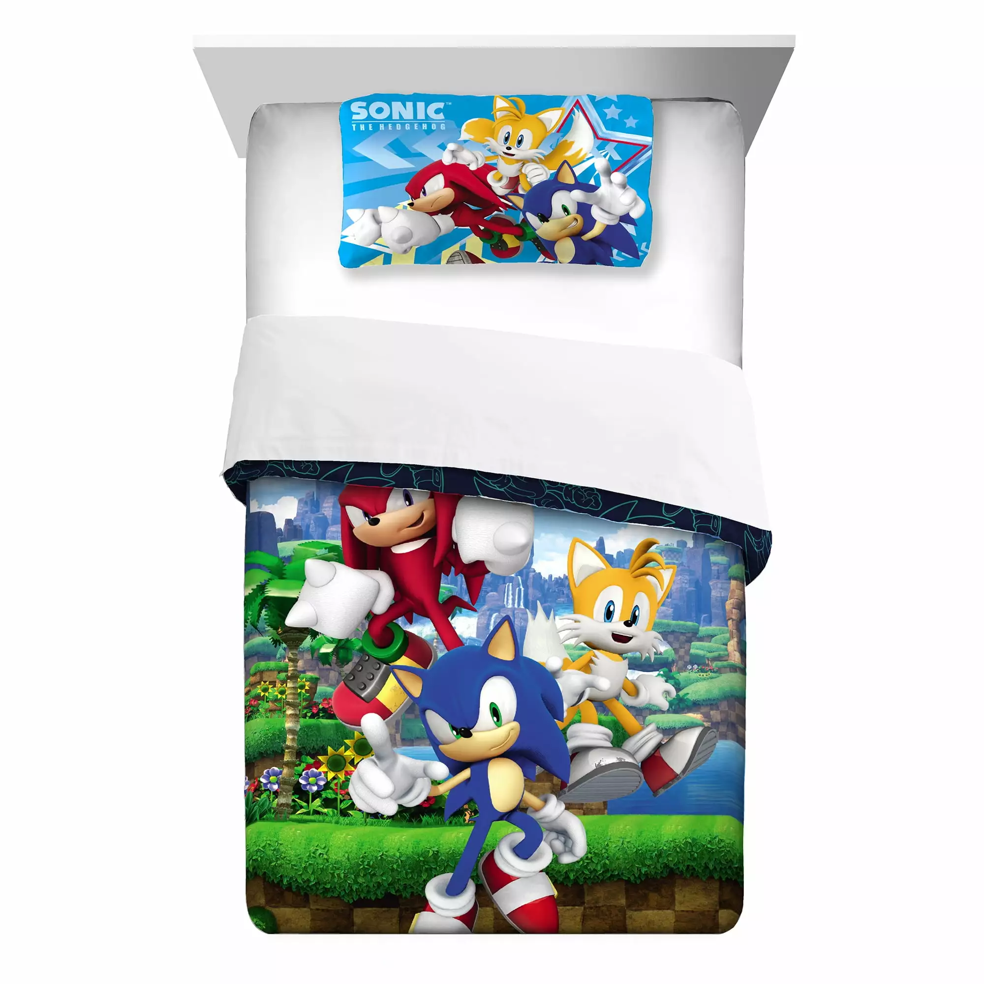 Sonic Kids Comforter Set. 2-Piece. Twin/Full. Reversible